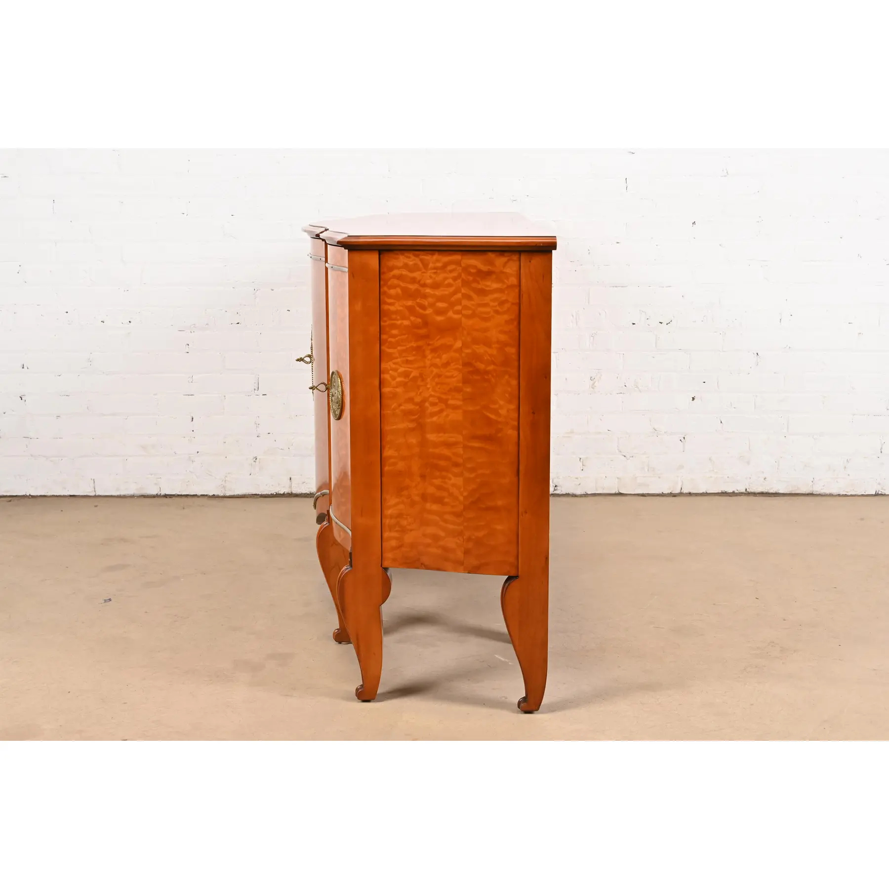 John Widdicomb French Regency Louis XVI Burl Wood and Brass Sideboard Credenza - Image 10