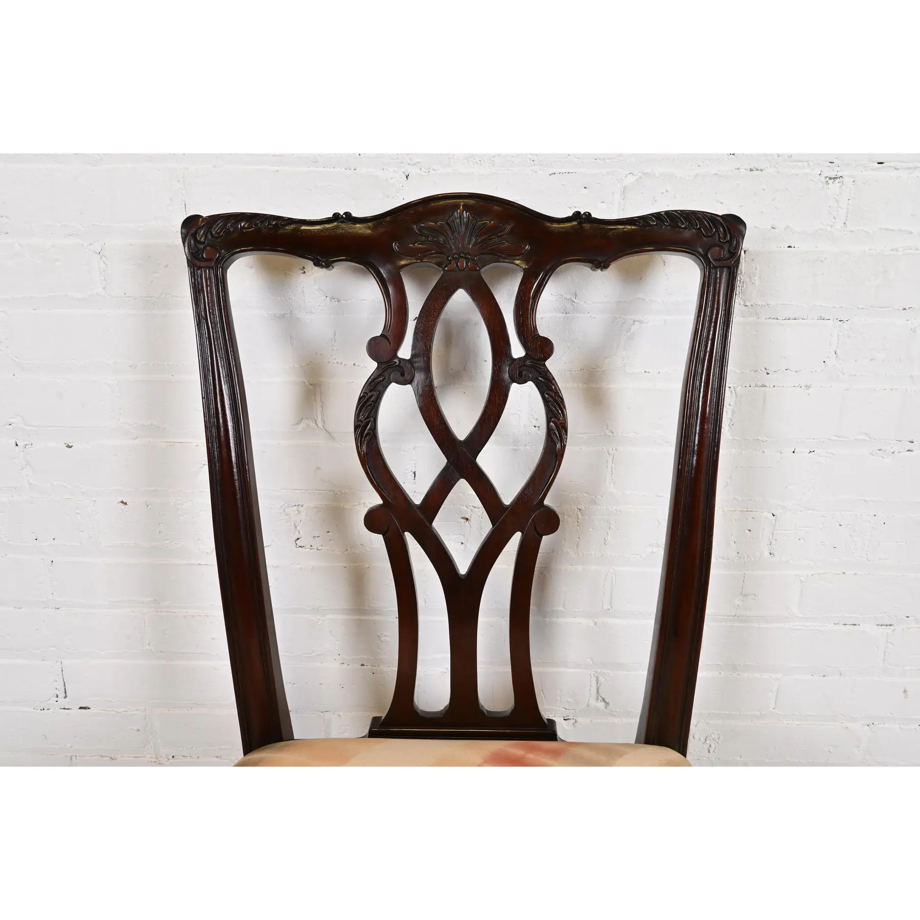 Kindel Furniture Georgian Carved Mahogany Dining Chairs, Set of Six - Image 5