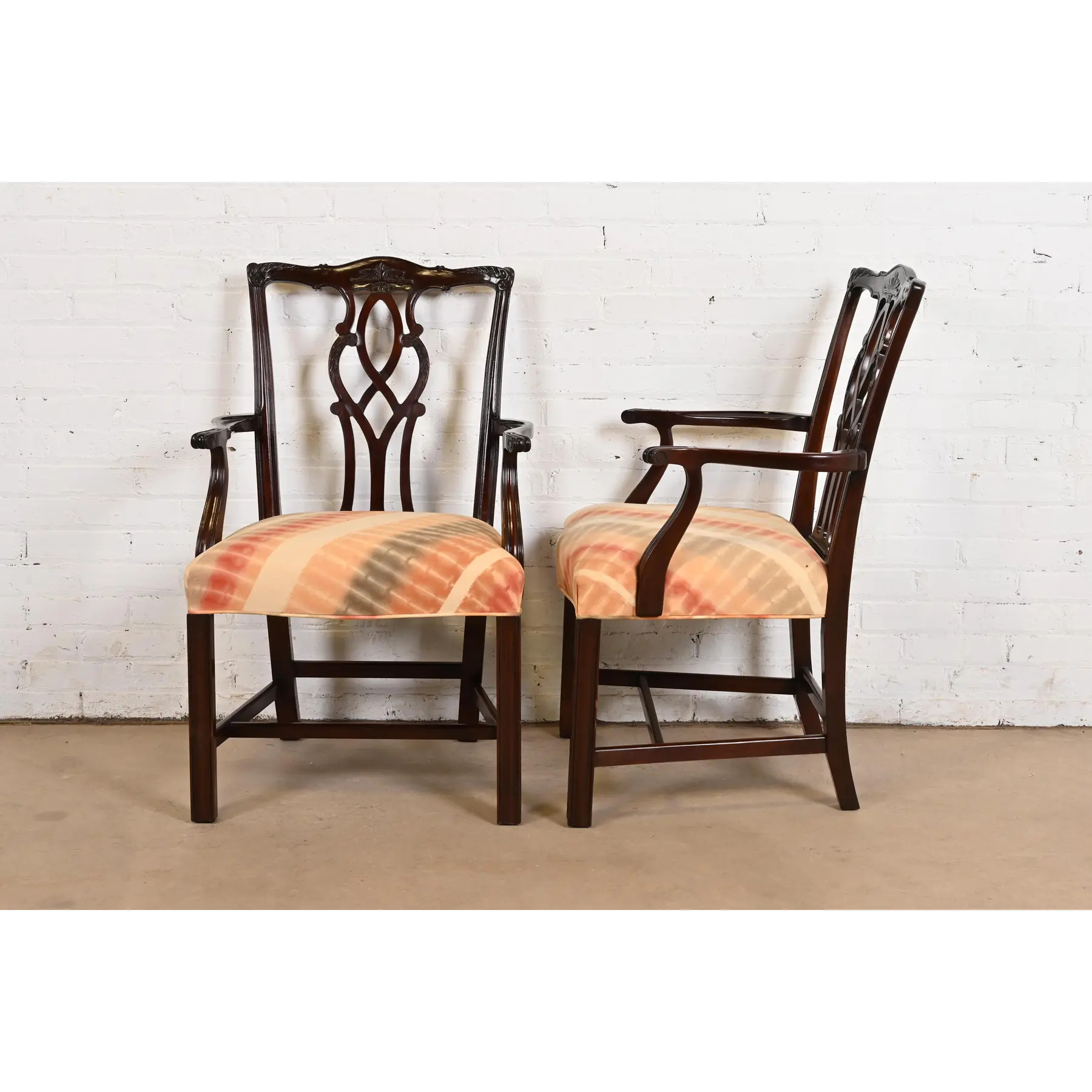 Kindel Furniture Georgian Carved Mahogany Dining Chairs, Set of Six - Image 8