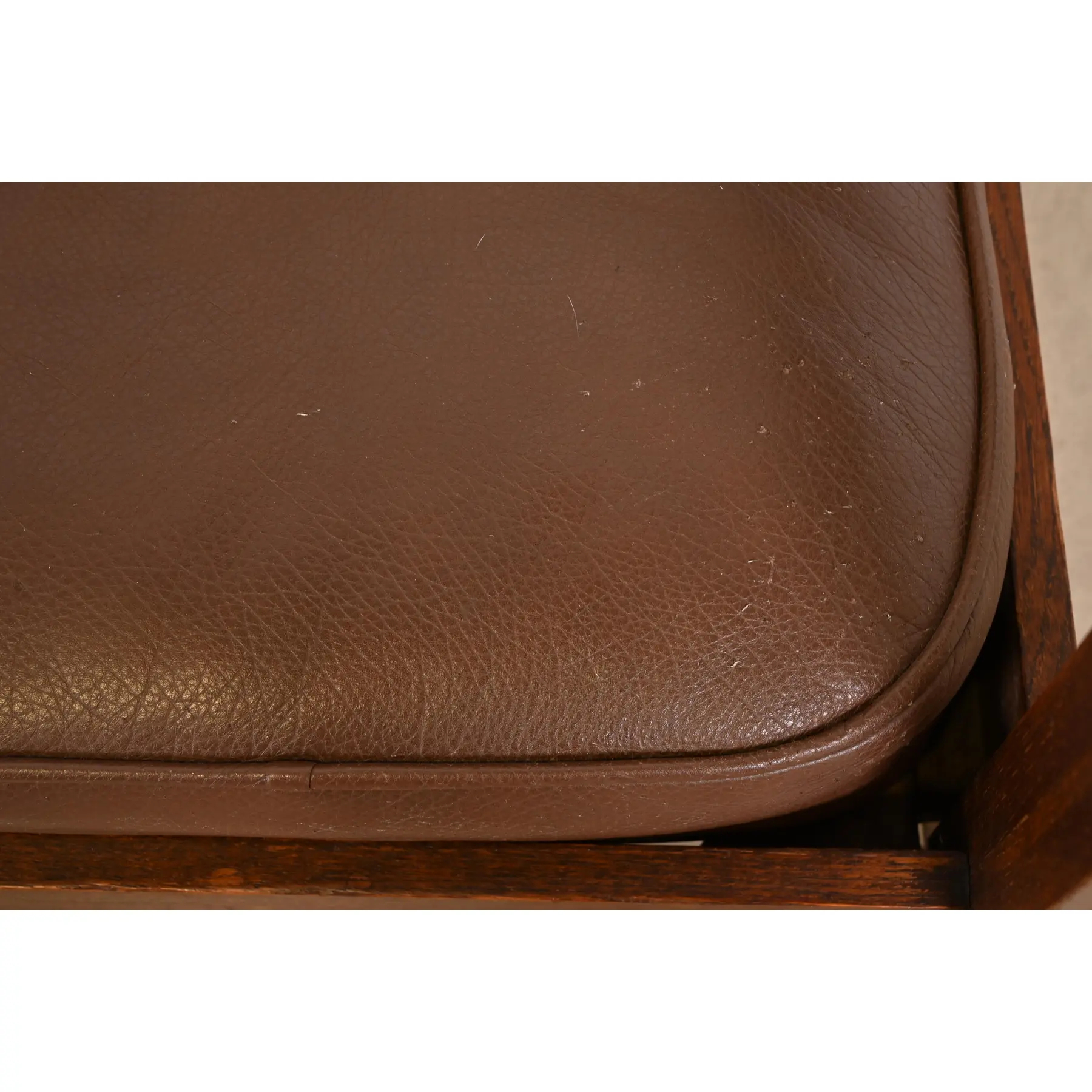 Limbert Mission Oak Arts & Crafts Open Arm Settee or Loveseat, Circa 1900 - Image 8