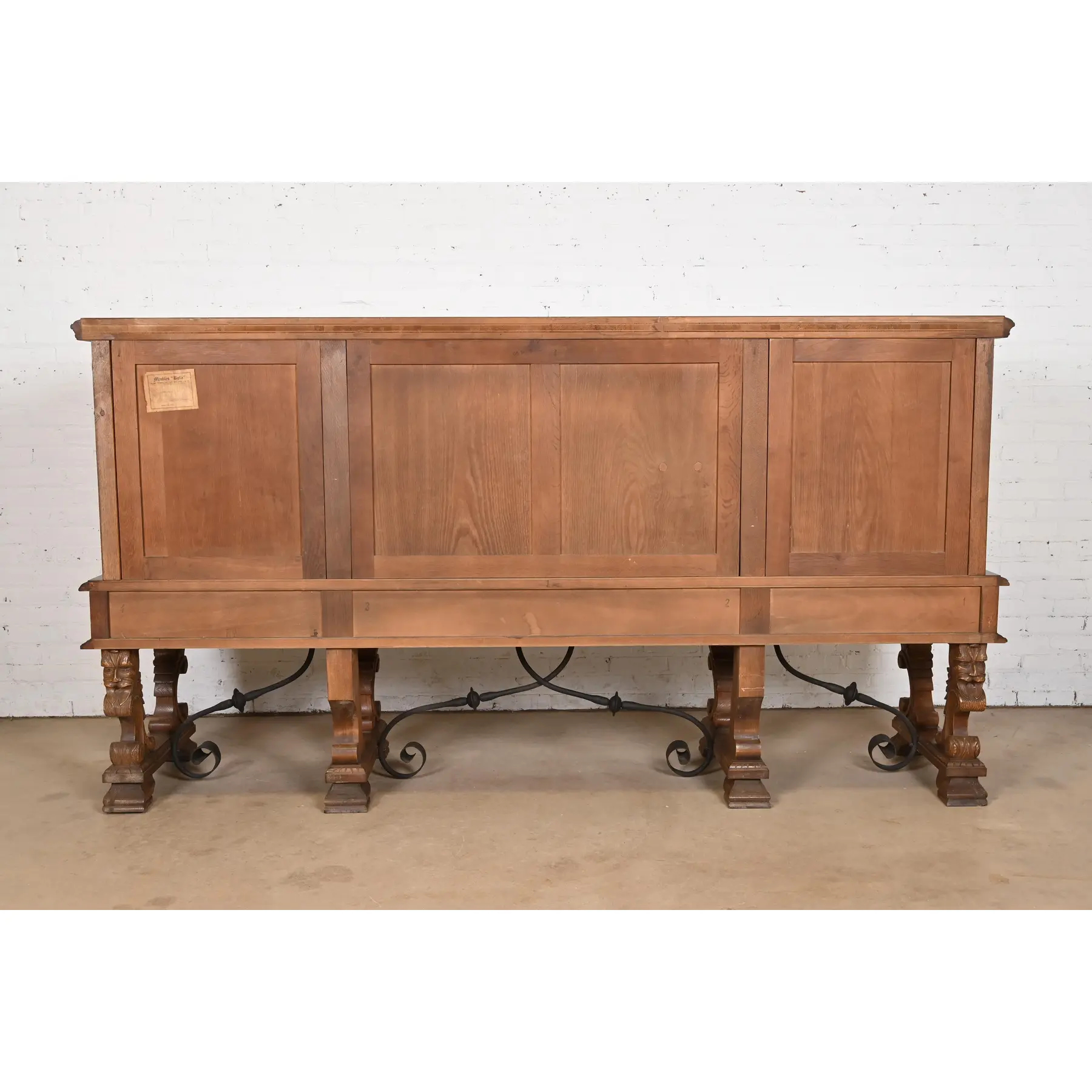 R. J. Horner Style Renaissance Revival Monumental Ornate Carved Oak Sideboard or Bar Cabinet - Image 10