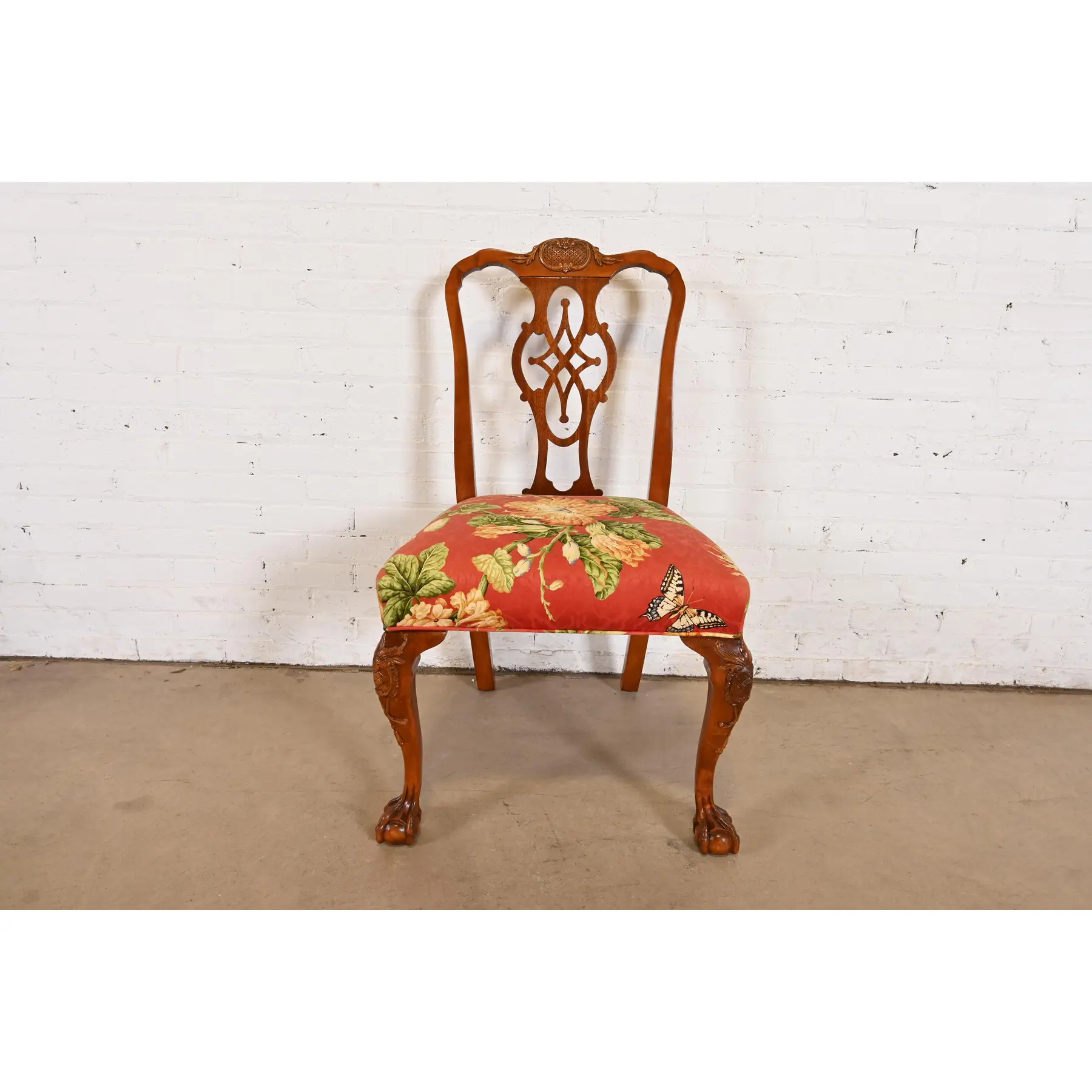 Romweber Chippendale Carved Mahogany Dining Chairs, Set of Eight - Image 7