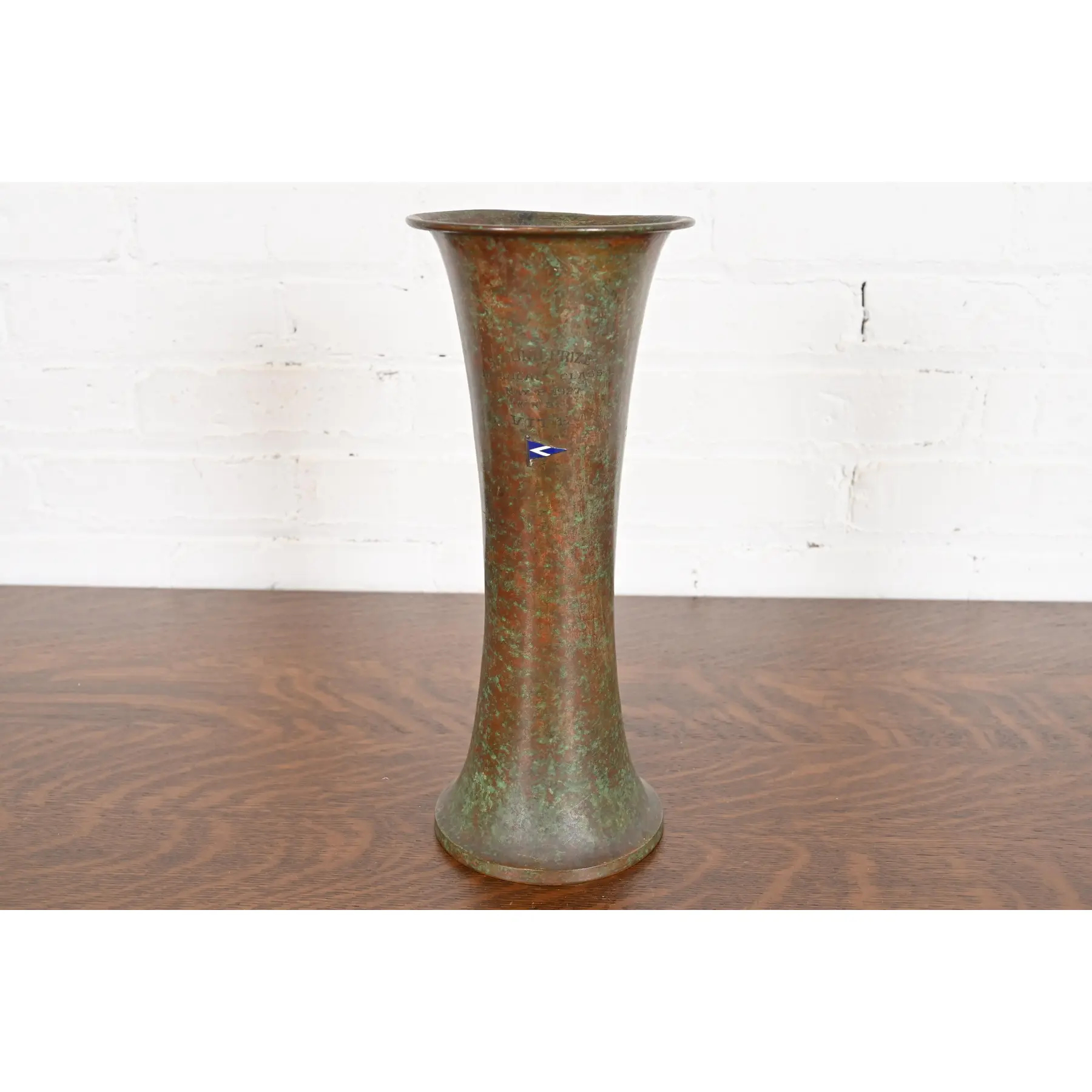 Silver Crest Arts & Crafts Sterling Silver on Bronze Vase - Image 8