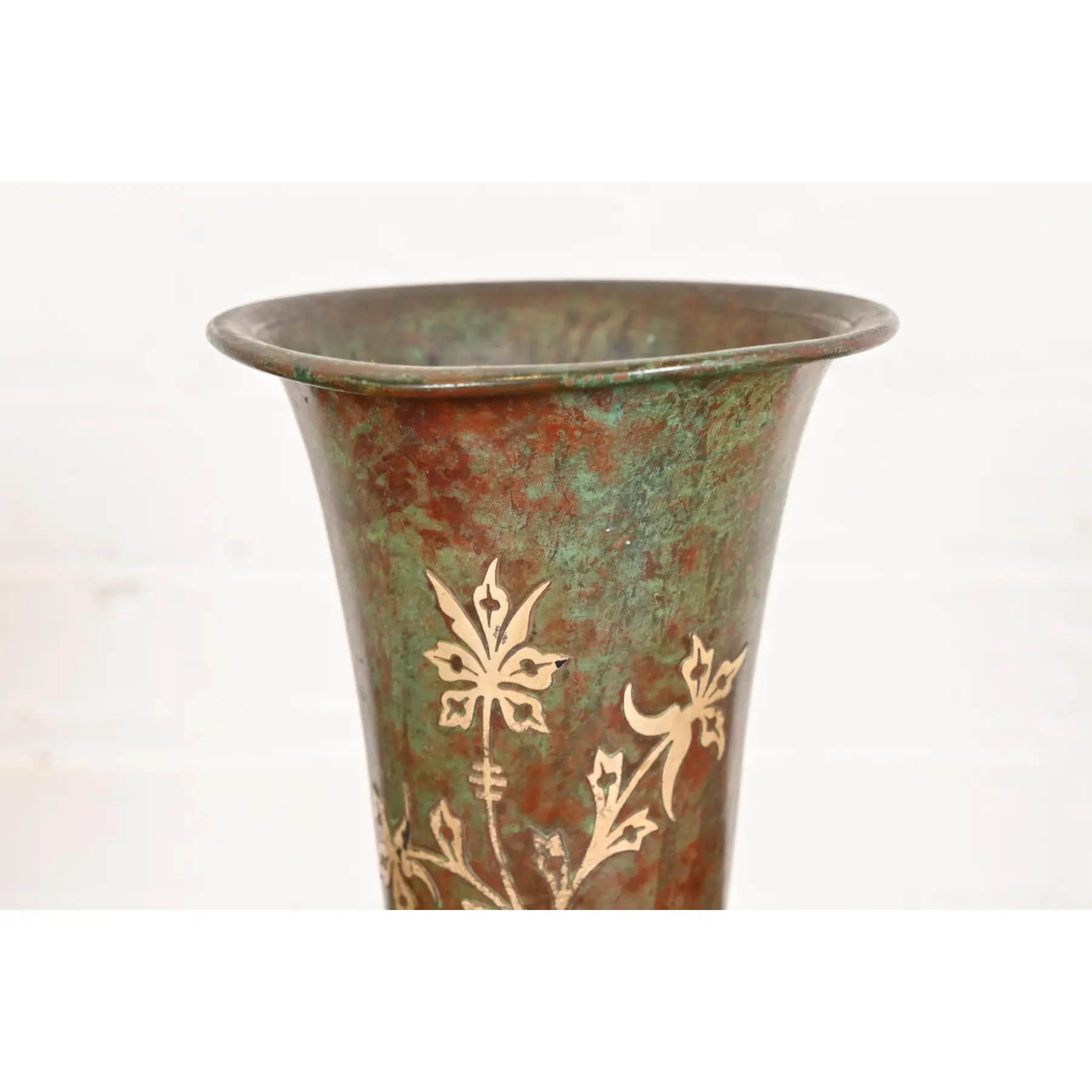 Silver Crest Arts & Crafts Sterling Silver on Bronze Vase - Image 6