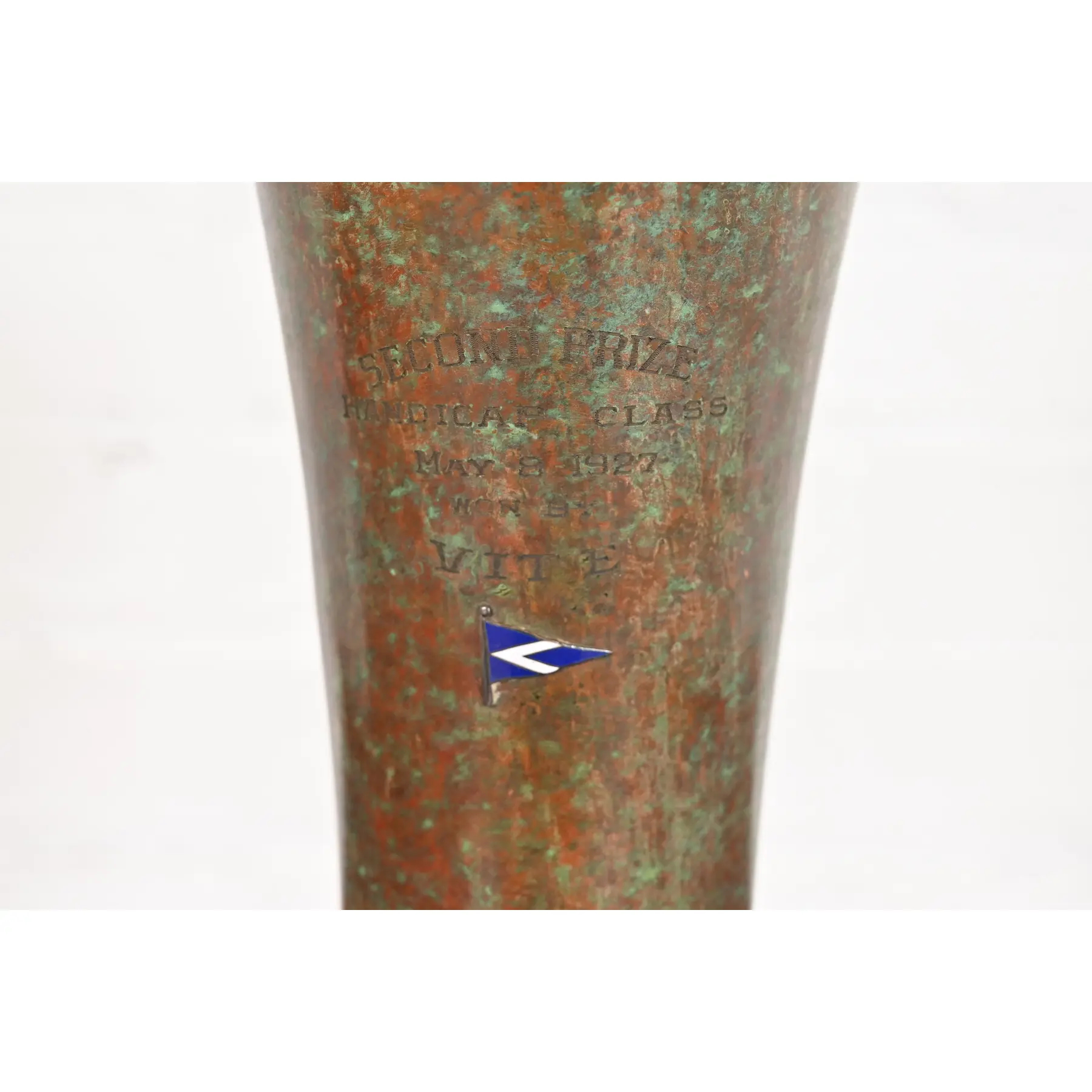Silver Crest Arts & Crafts Sterling Silver on Bronze Vase - Image 9
