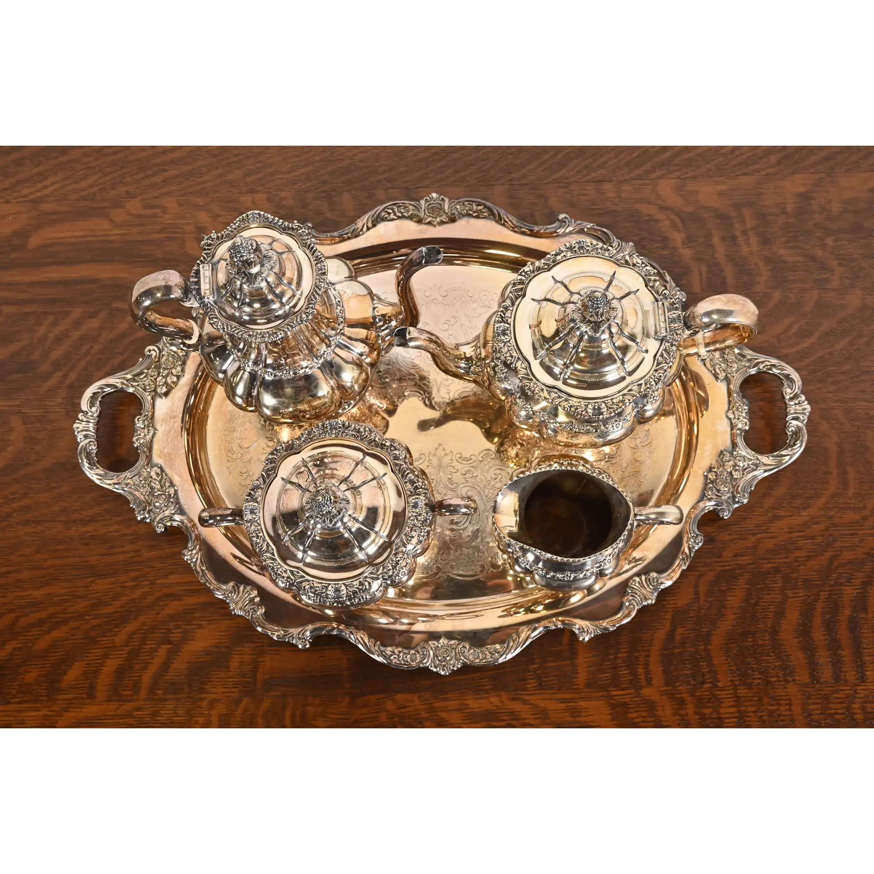 Tiffany & Co. Antique Victorian Silver Plate Coffee or Tea Service Set - Image 5