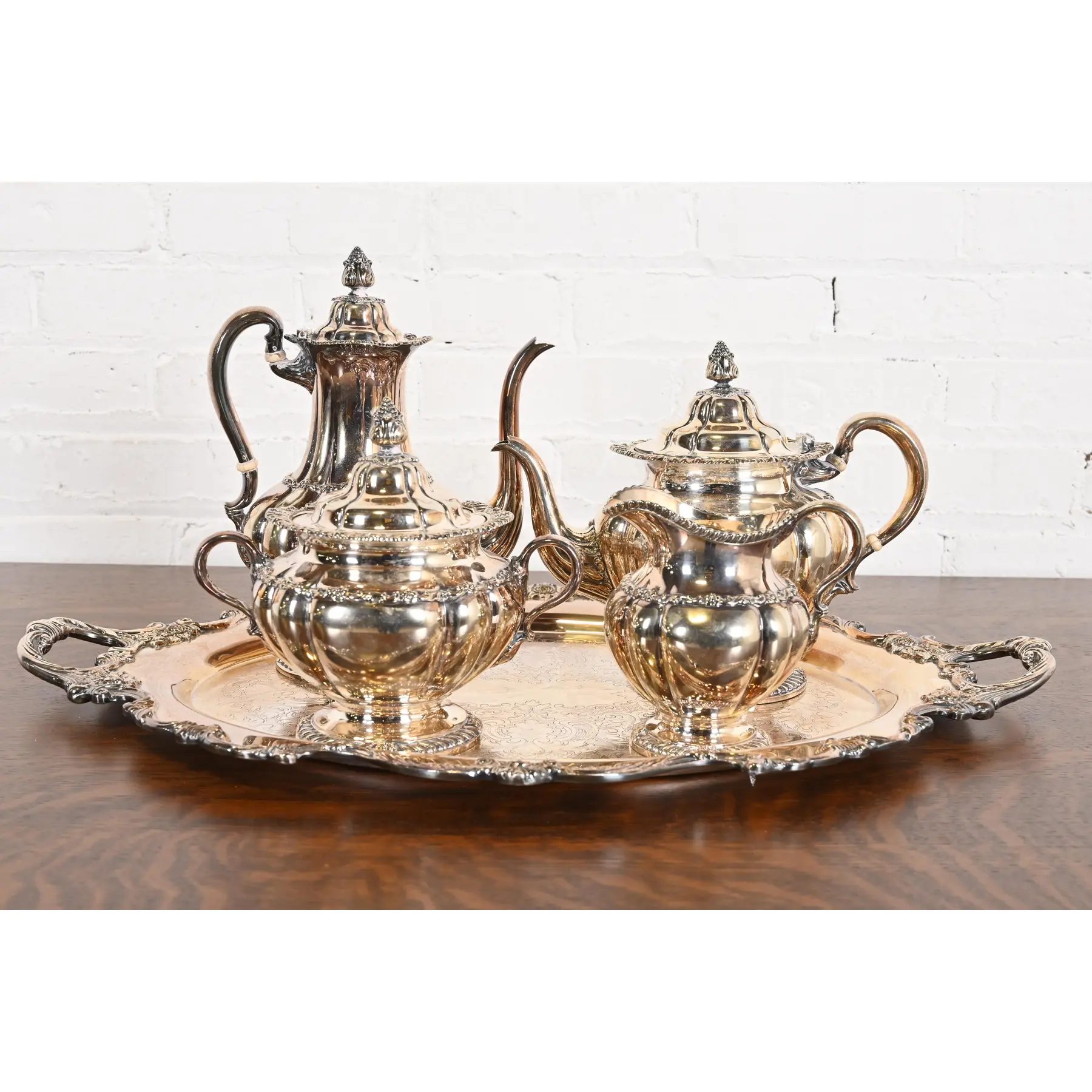 Tiffany & Co. Antique Victorian Silver Plate Coffee or Tea Service Set - Image 2