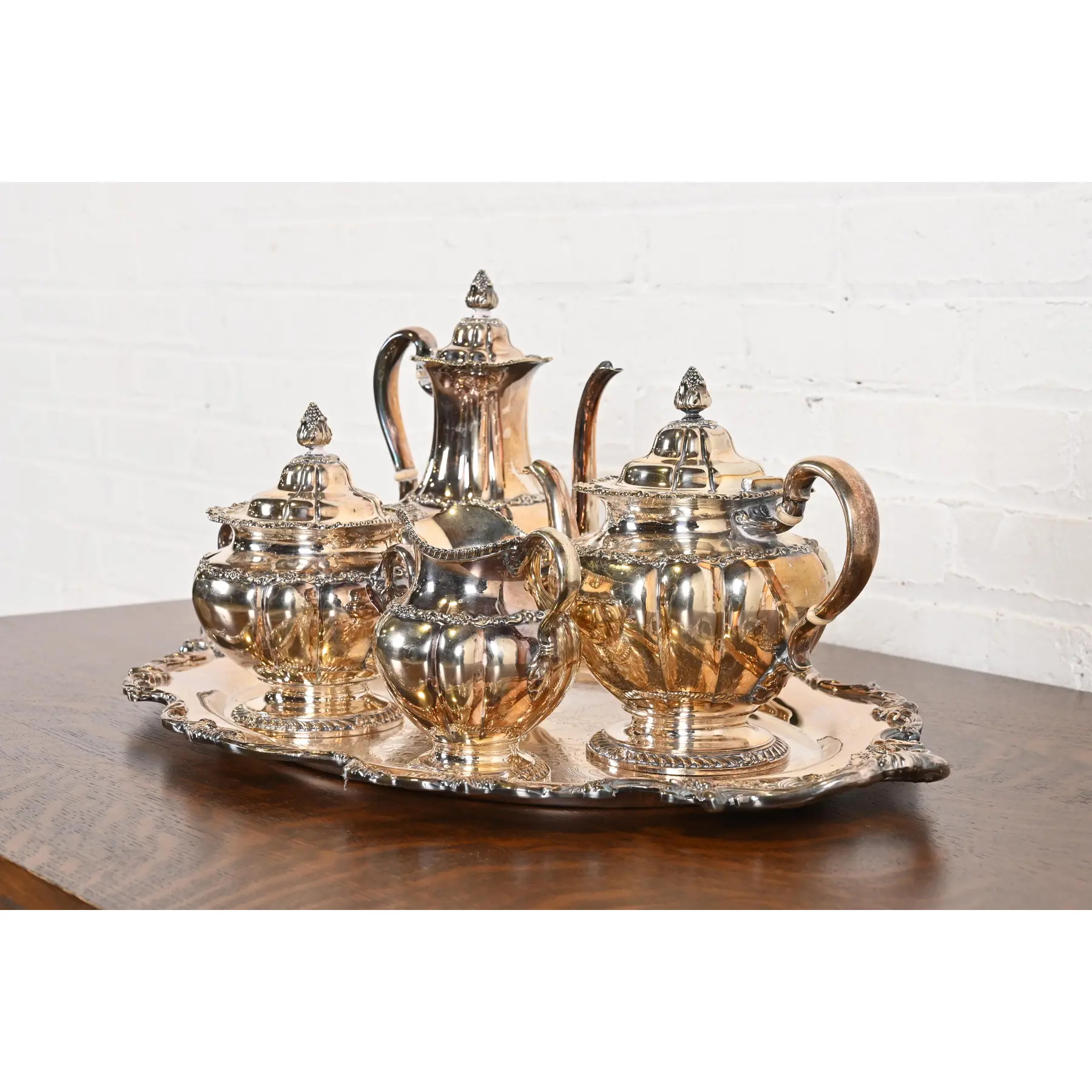 Tiffany & Co. Antique Victorian Silver Plate Coffee or Tea Service Set - Image 4