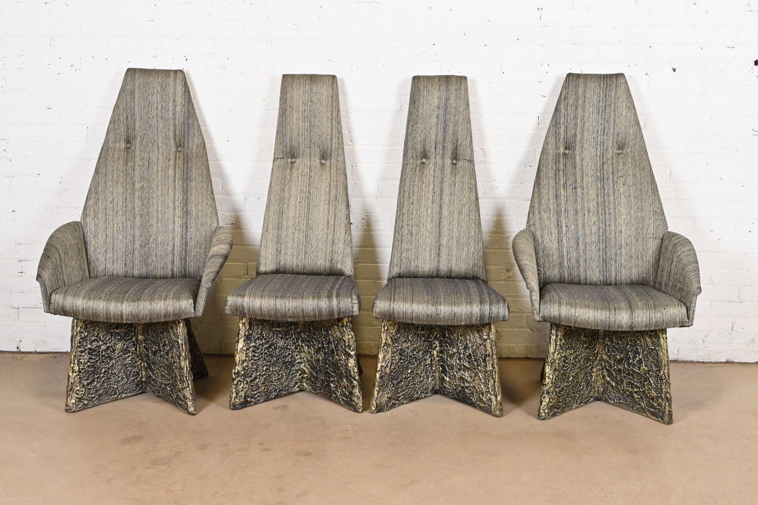 Adrian Pearsall Mid-Century Brutalist High Back Dining Chairs, Set of Four - Image 2