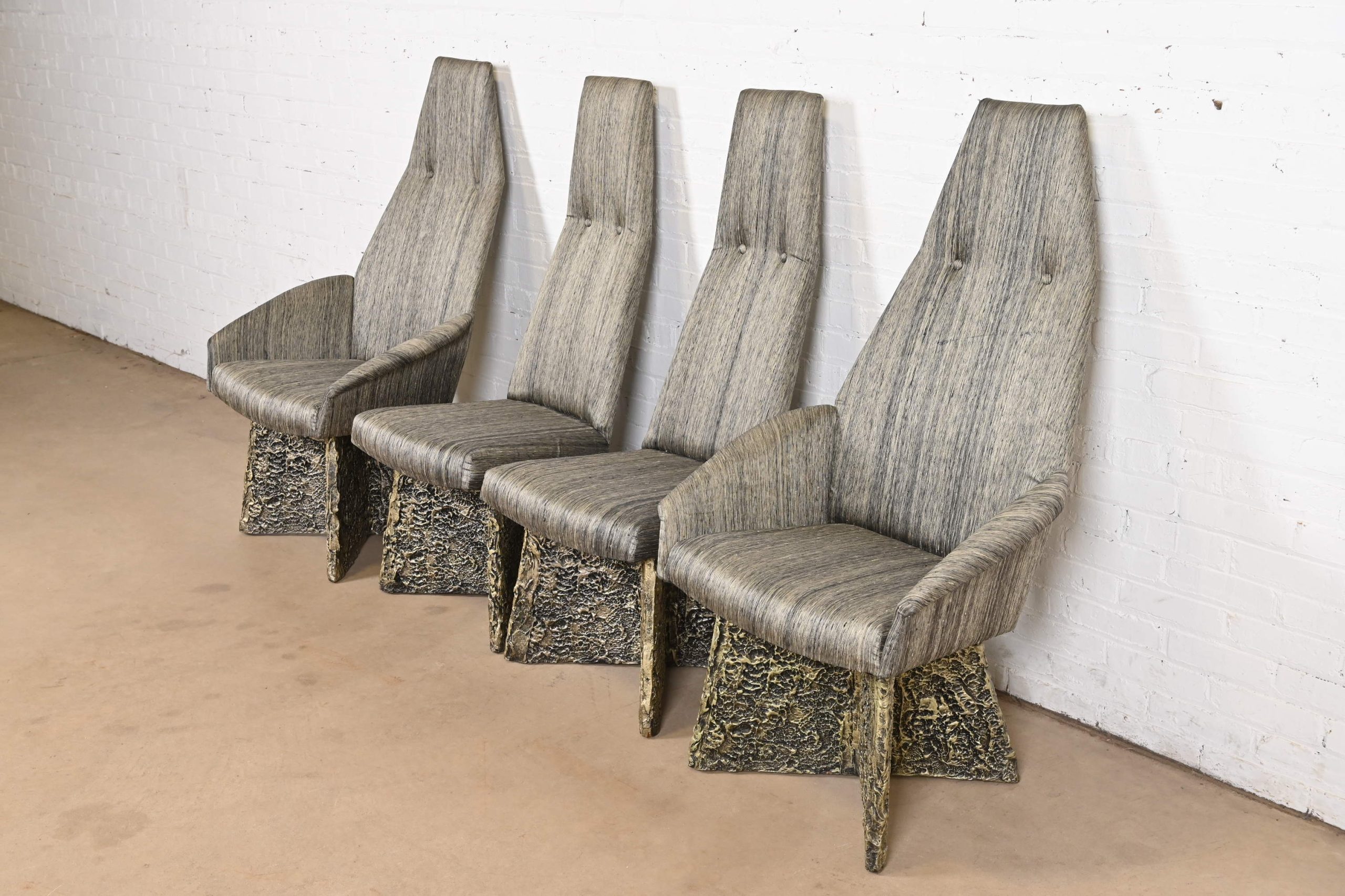 Adrian Pearsall Mid-Century Brutalist High Back Dining Chairs, Set of Four - Image 4