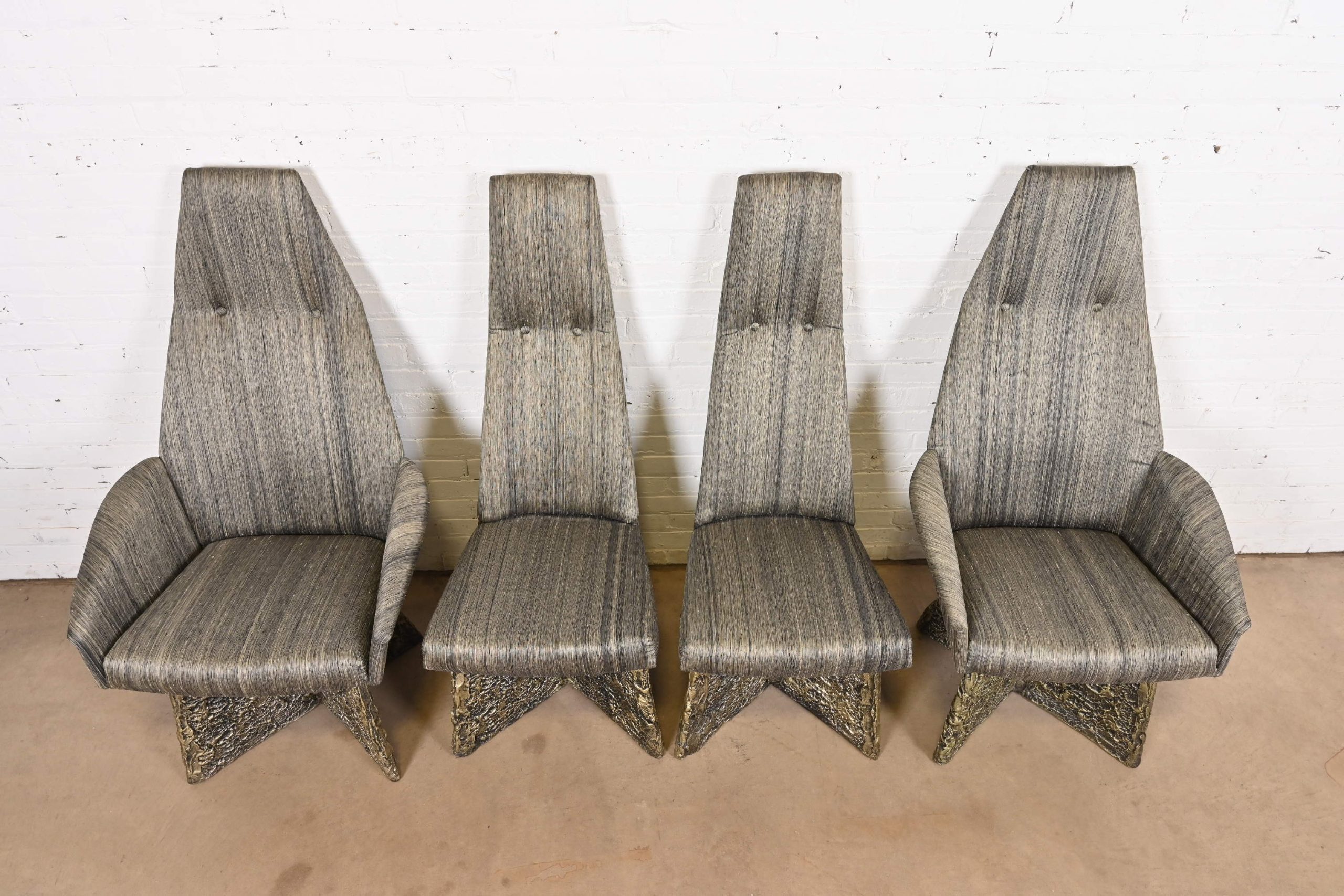 Adrian Pearsall Mid-Century Brutalist High Back Dining Chairs, Set of Four - Image 5