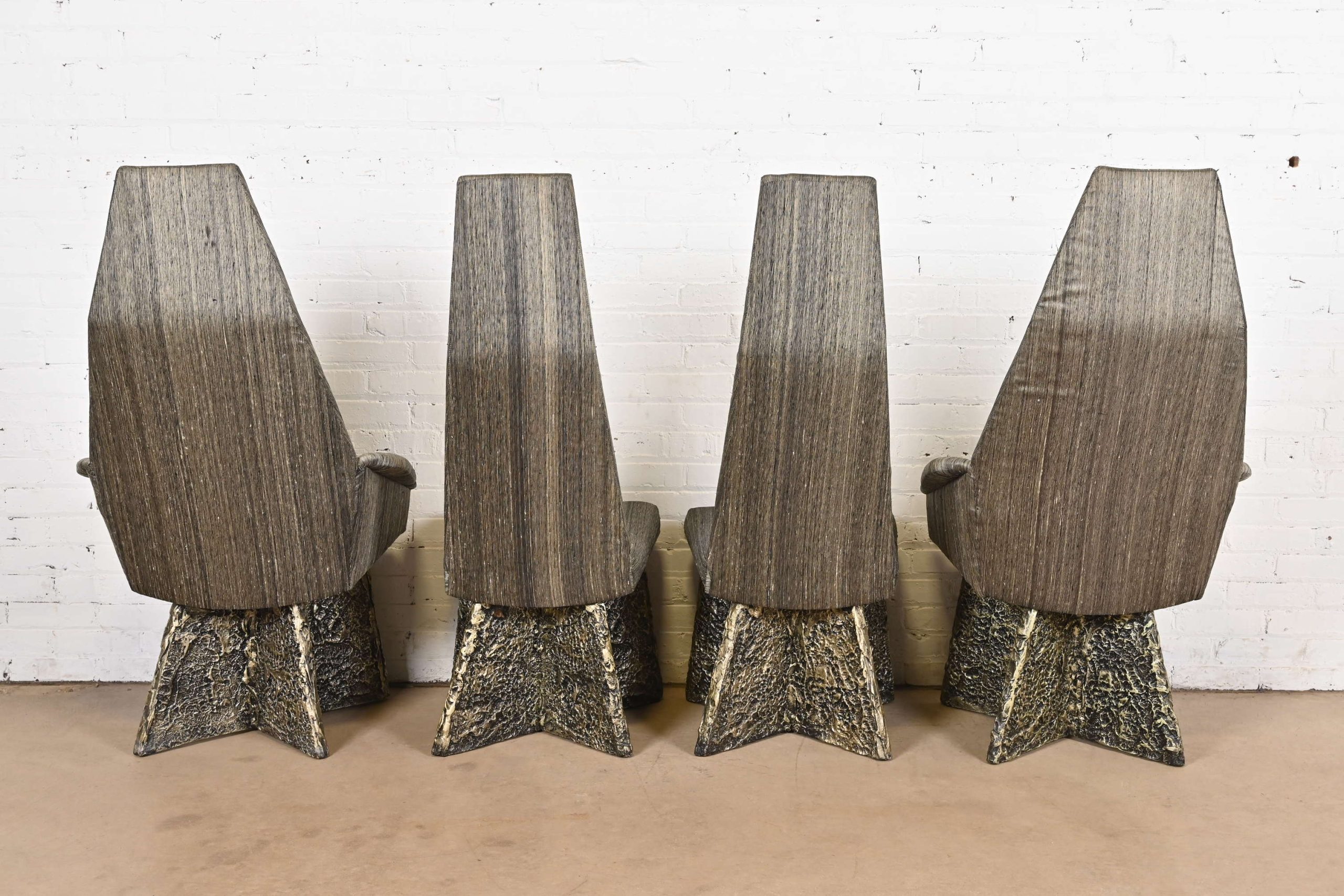 Adrian Pearsall Mid-Century Brutalist High Back Dining Chairs, Set of Four - Image 11