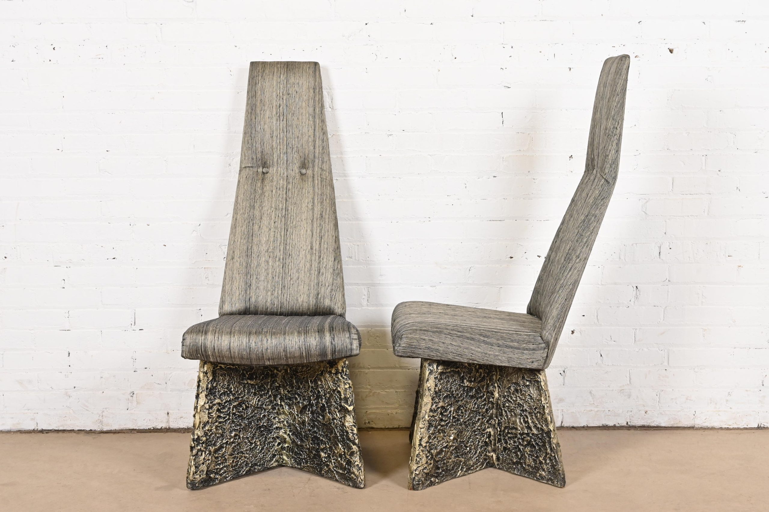 Adrian Pearsall Mid-Century Brutalist High Back Dining Chairs, Set of Four - Image 10