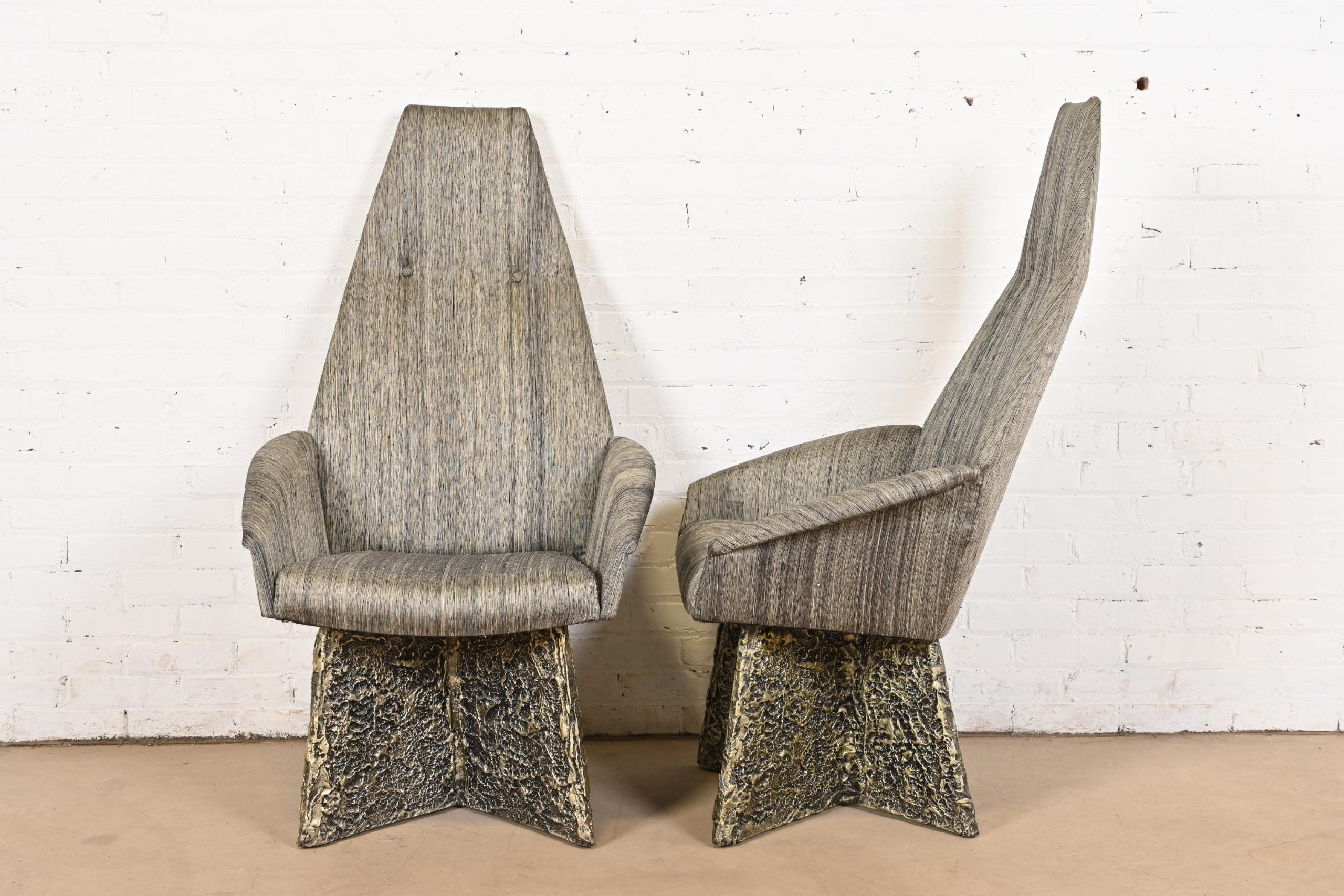 Adrian Pearsall Mid-Century Brutalist High Back Dining Chairs, Set of Four - Image 9
