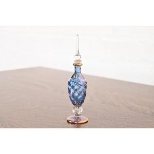 Archimede Seguso Murano Purple Blue Opalescent Italian Art Glass Vanity Perfume Bottle