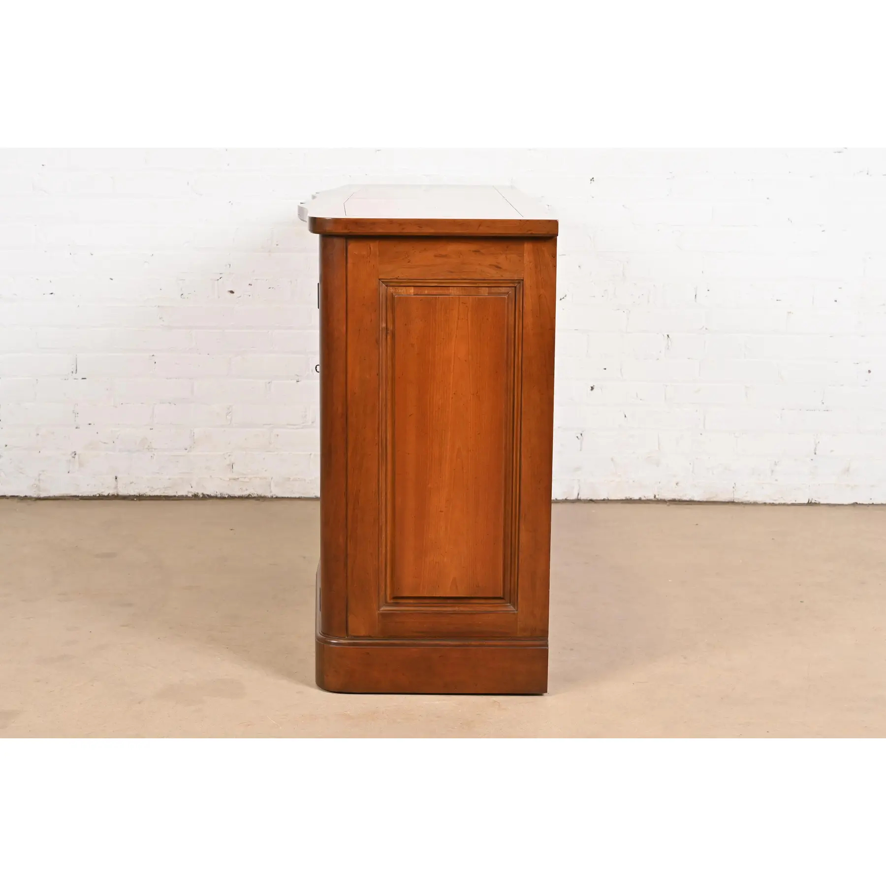 Baker Furniture Mid-Century French Regency Cherry Wood Sideboard or Bar Cabinet, Circa 1960s - Image 9