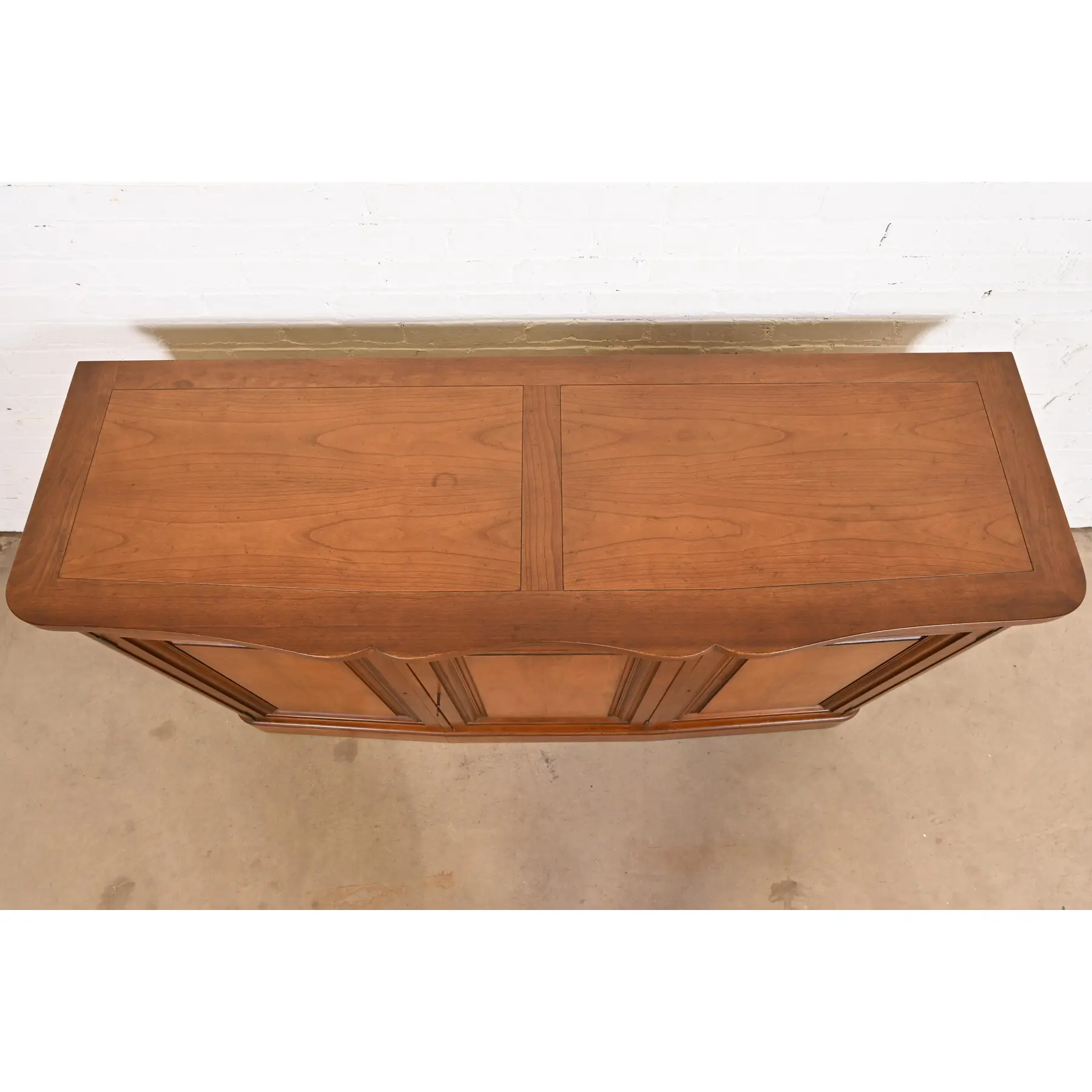 Baker Furniture Mid-Century French Regency Cherry Wood Sideboard or Bar Cabinet, Circa 1960s - Image 8