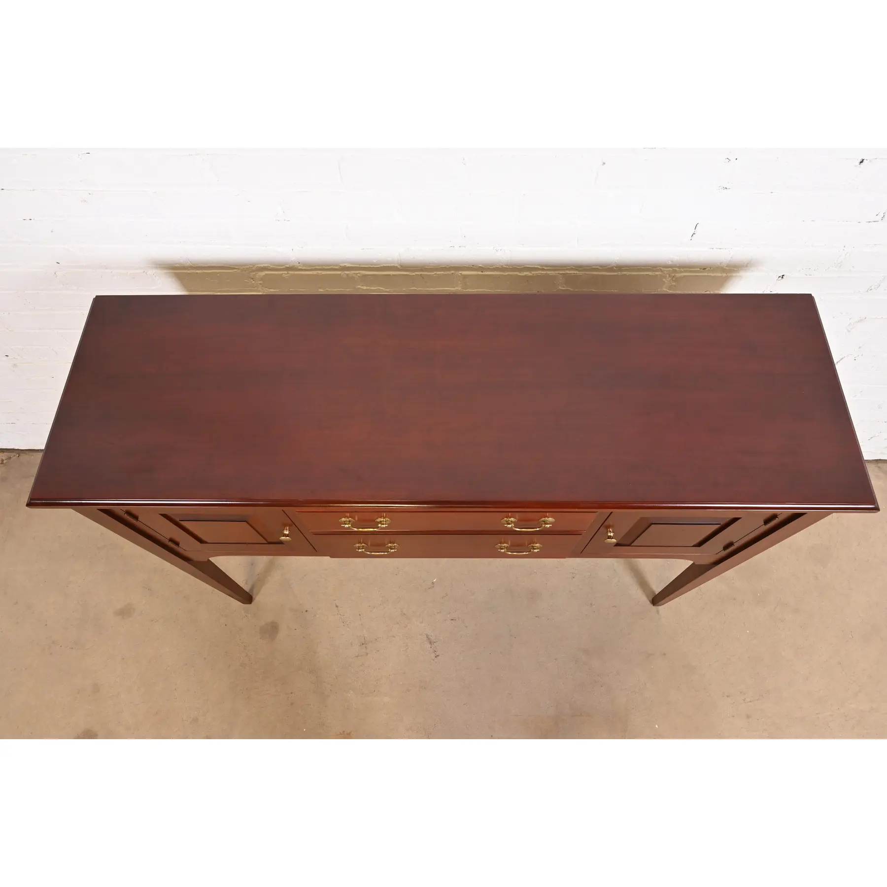 Baker Furniture Style Federal Cherry Wood Sideboard Buffet - Image 8