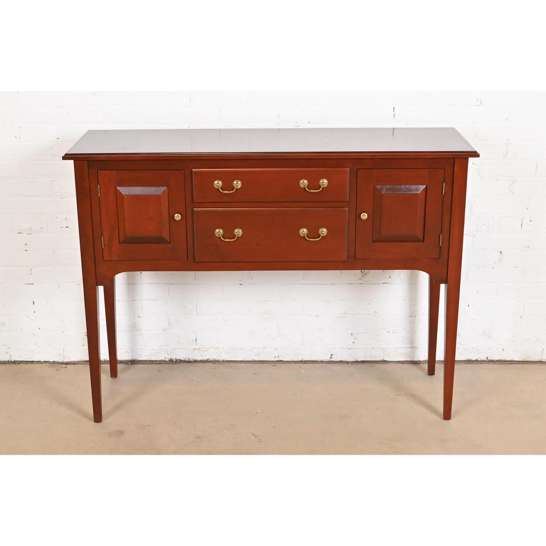 Baker Furniture Style Federal Cherry Wood Sideboard Buffet - Image 2