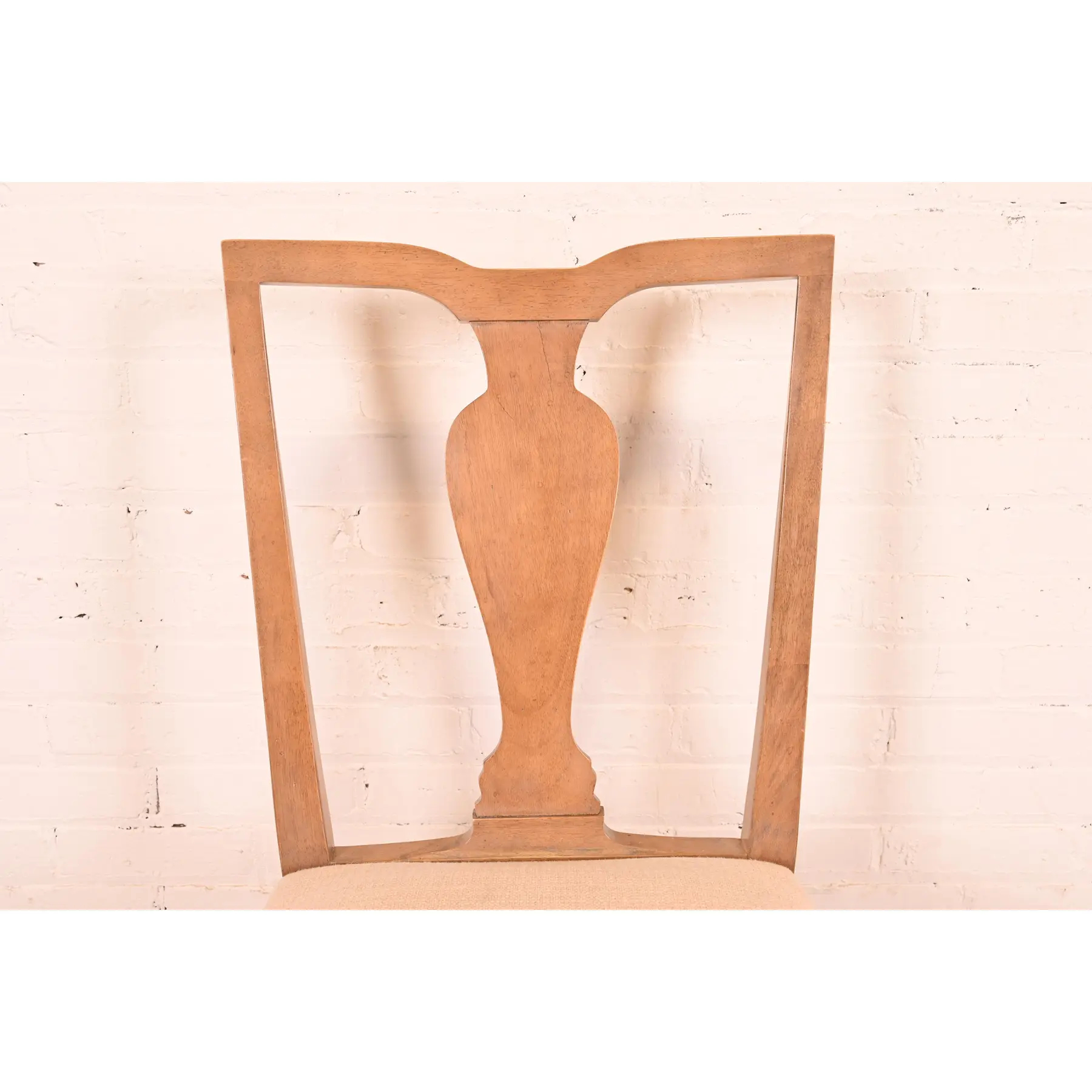 Ethan Allen Modern Chippendale Carved Maple Dining Chairs, Set of Six - Image 7