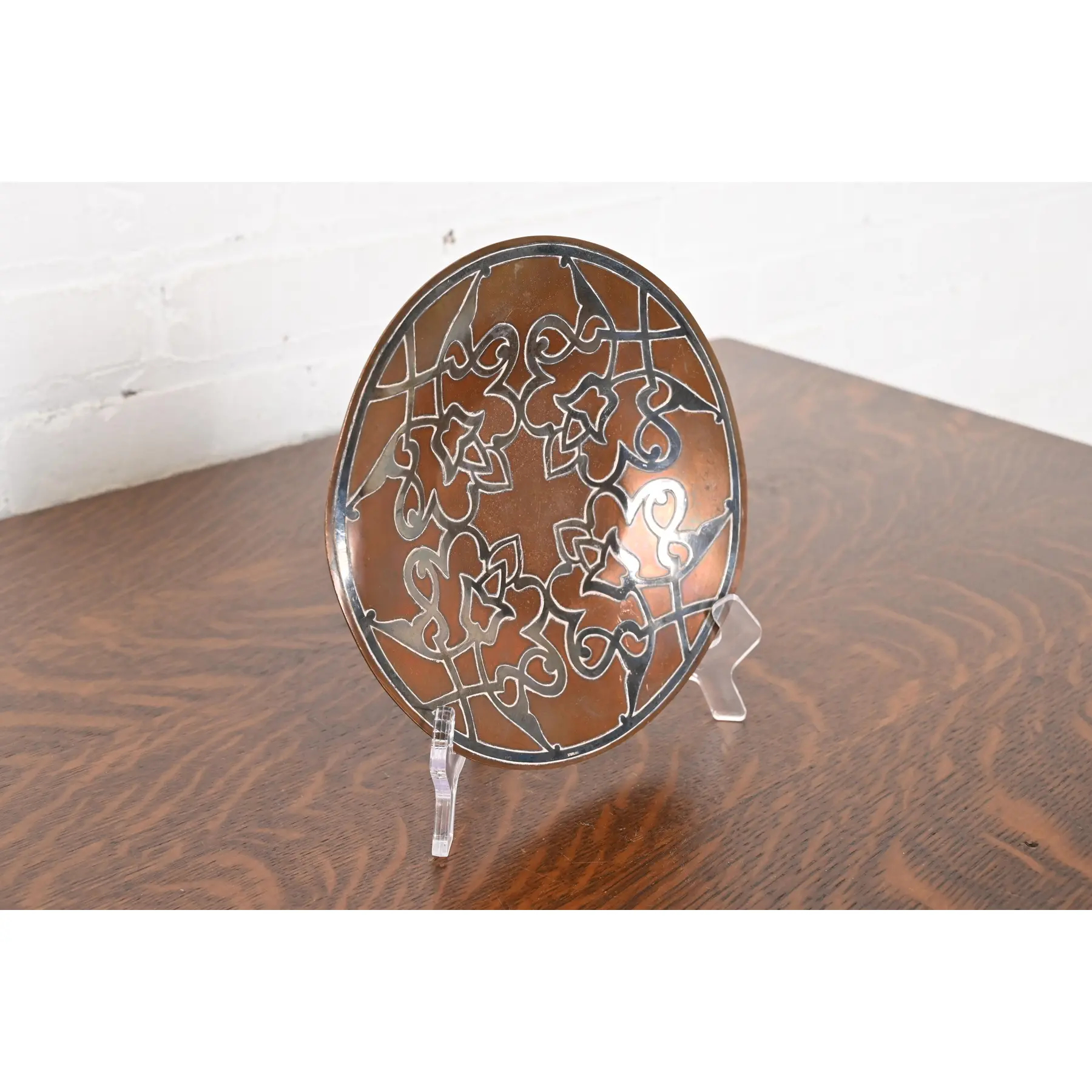 Heintz Arts & Crafts Sterling Silver on Bronze Plate - Image 4