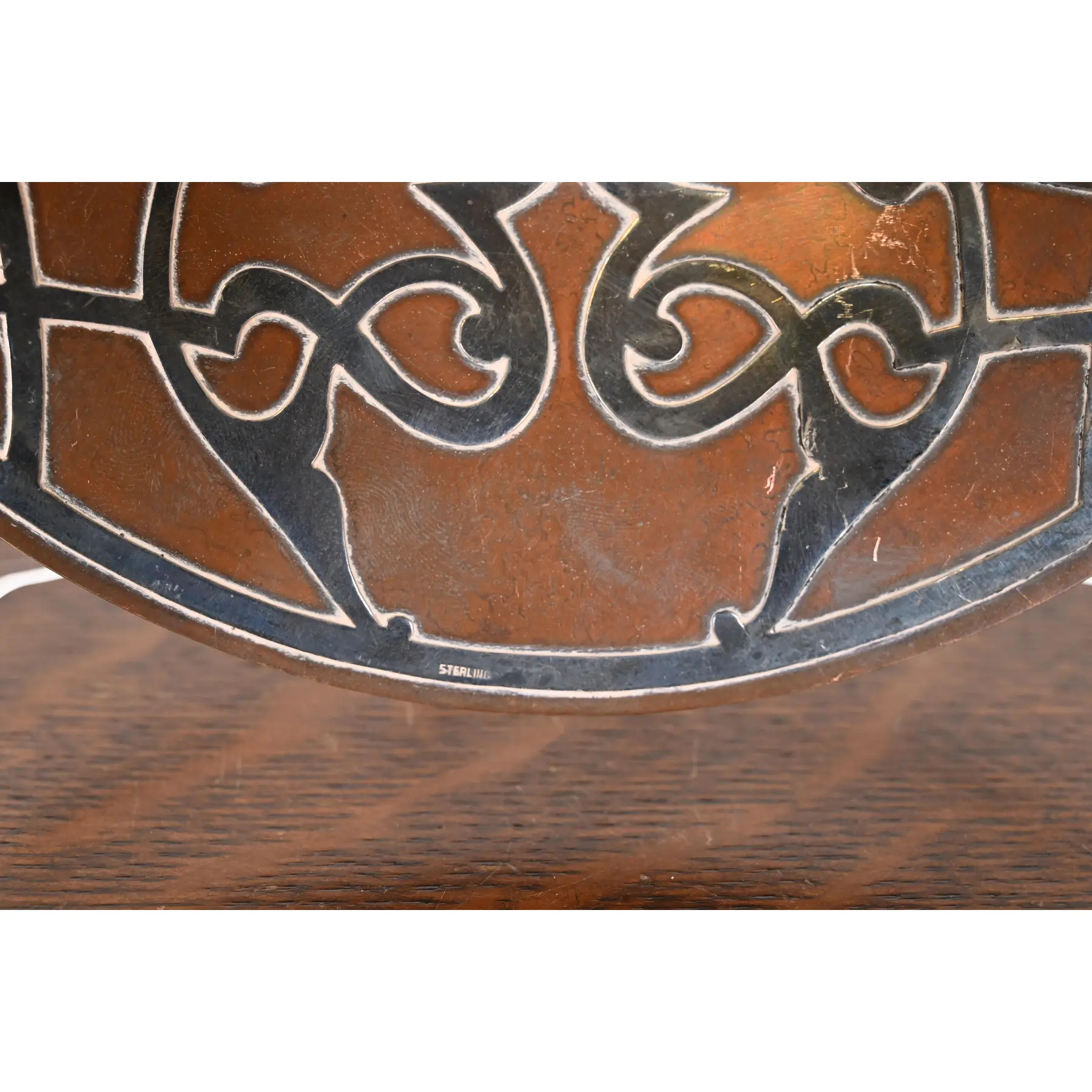 Heintz Arts & Crafts Sterling Silver on Bronze Plate - Image 6