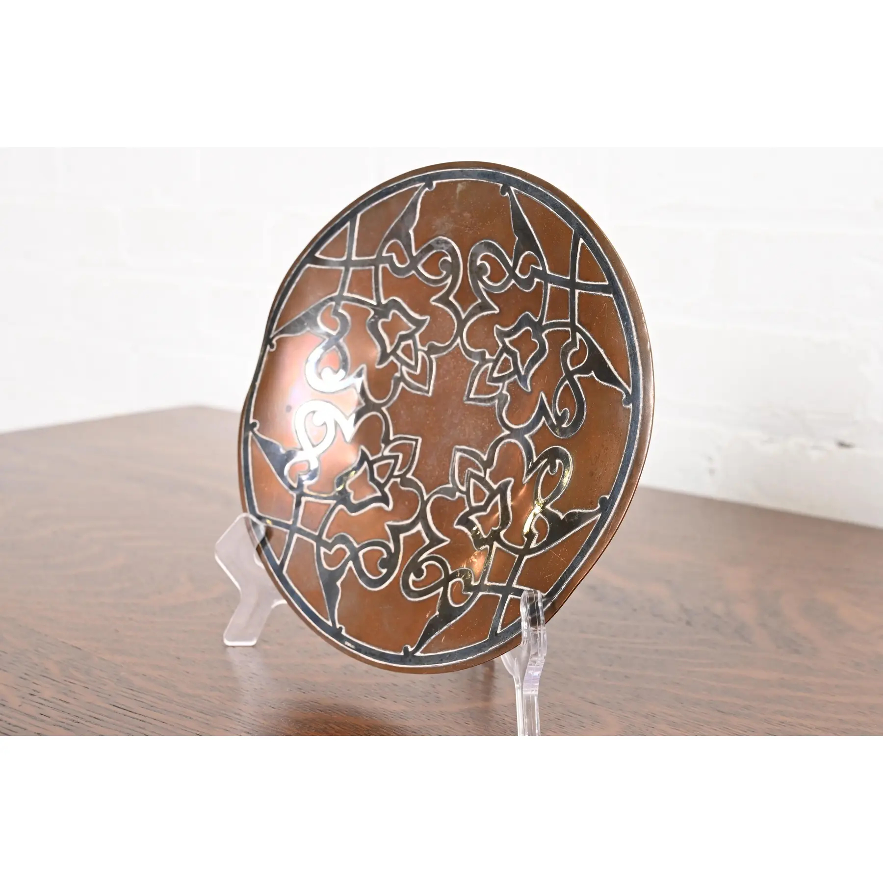 Heintz Arts & Crafts Sterling Silver on Bronze Plate - Image 3