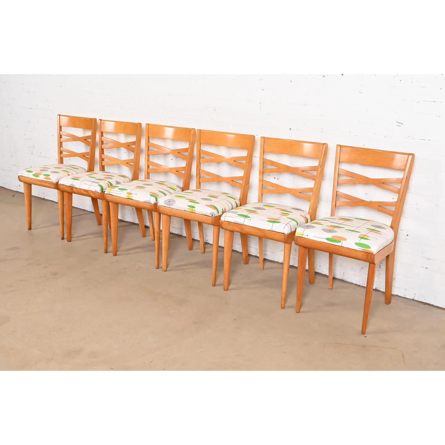 Heywood Wakefield Mid-Century Modern Solid Maple Dining Chairs, Set of Six - Image 4
