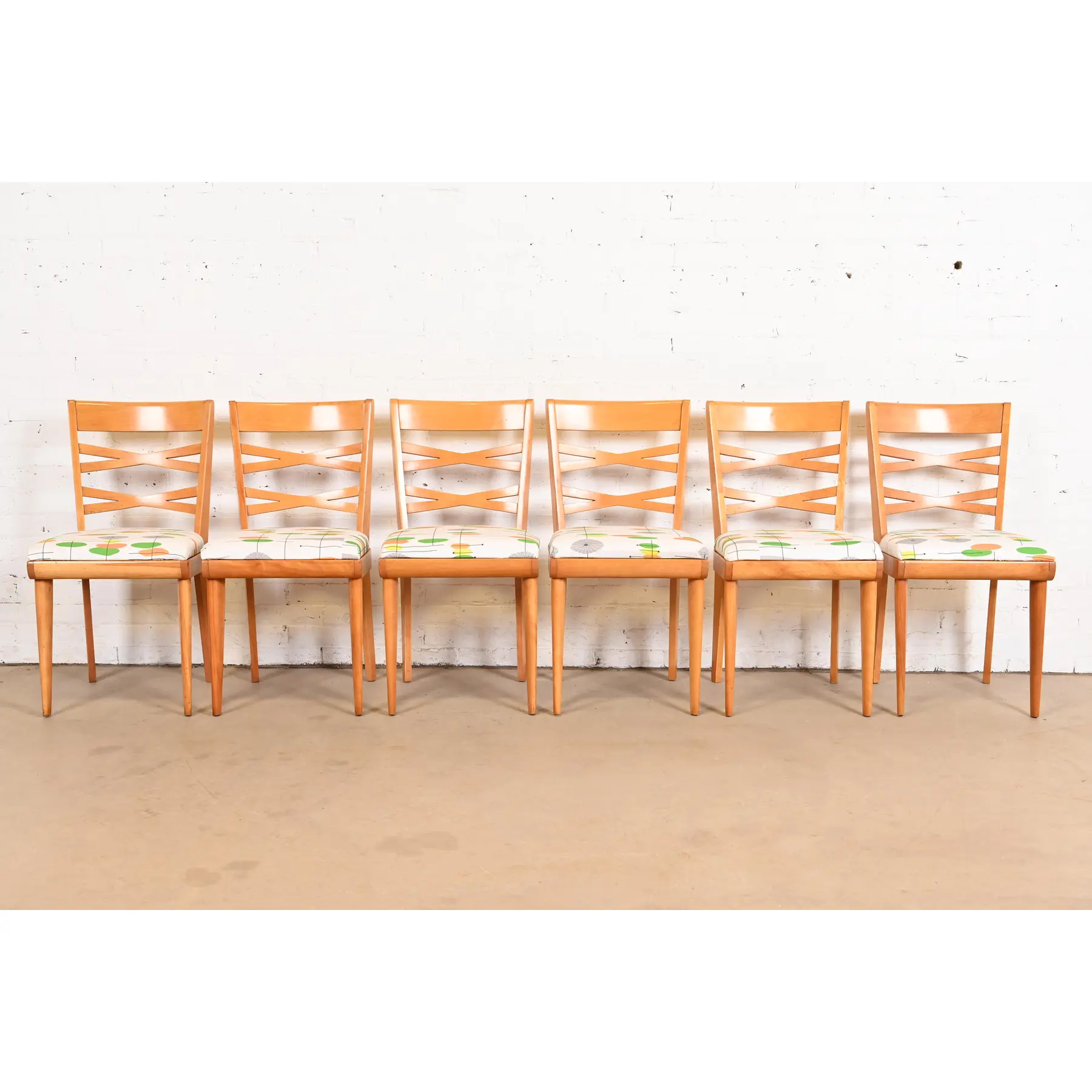 Heywood Wakefield Mid-Century Modern Solid Maple Dining Chairs, Set of Six - Image 3