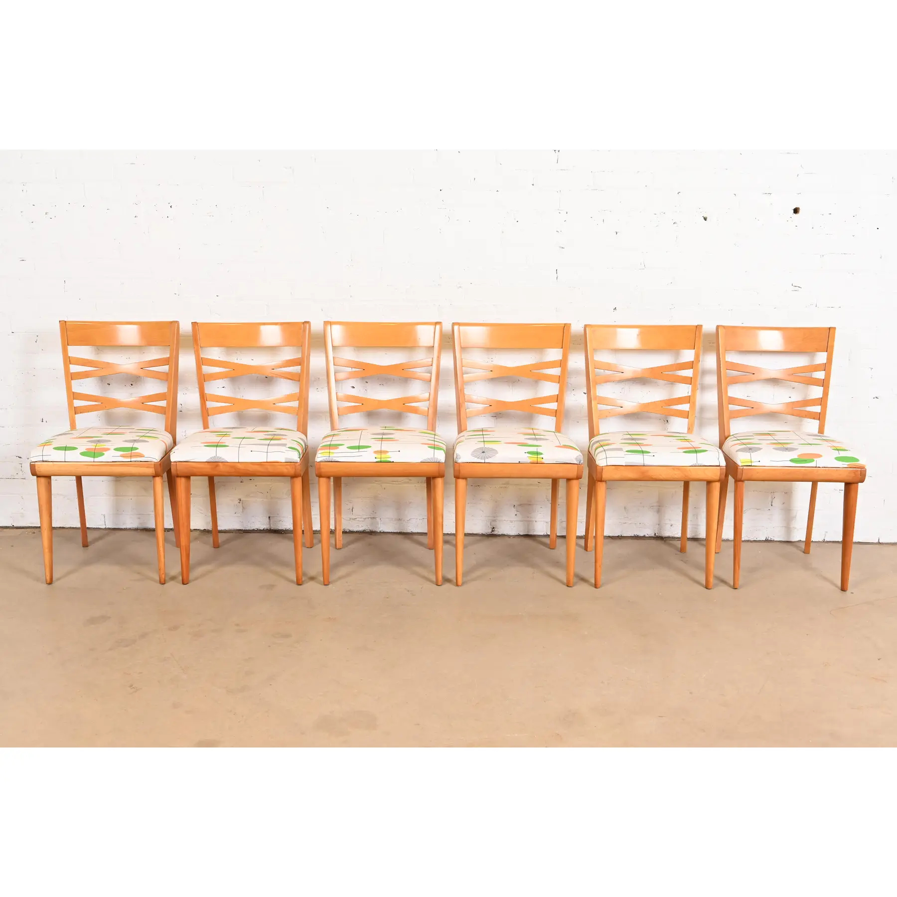 Heywood Wakefield Mid-Century Modern Solid Maple Dining Chairs, Set of Six - Image 2