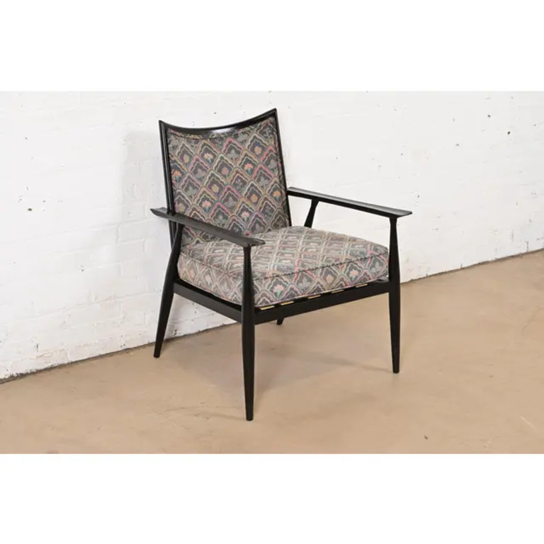 Paul McCobb Planner Group Black Lacquered Lounge Chair, 1950s - Image 4
