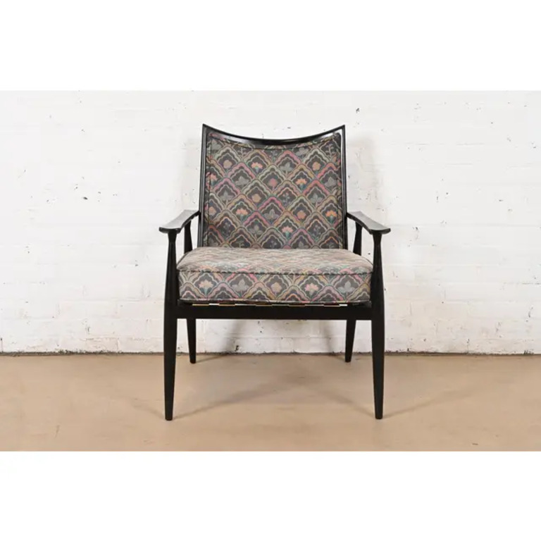 Paul McCobb Planner Group Black Lacquered Lounge Chair, 1950s - Image 2