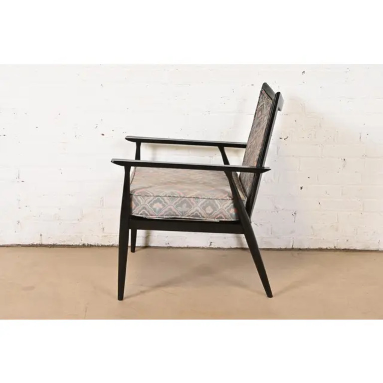 Paul McCobb Planner Group Black Lacquered Lounge Chair, 1950s - Image 9