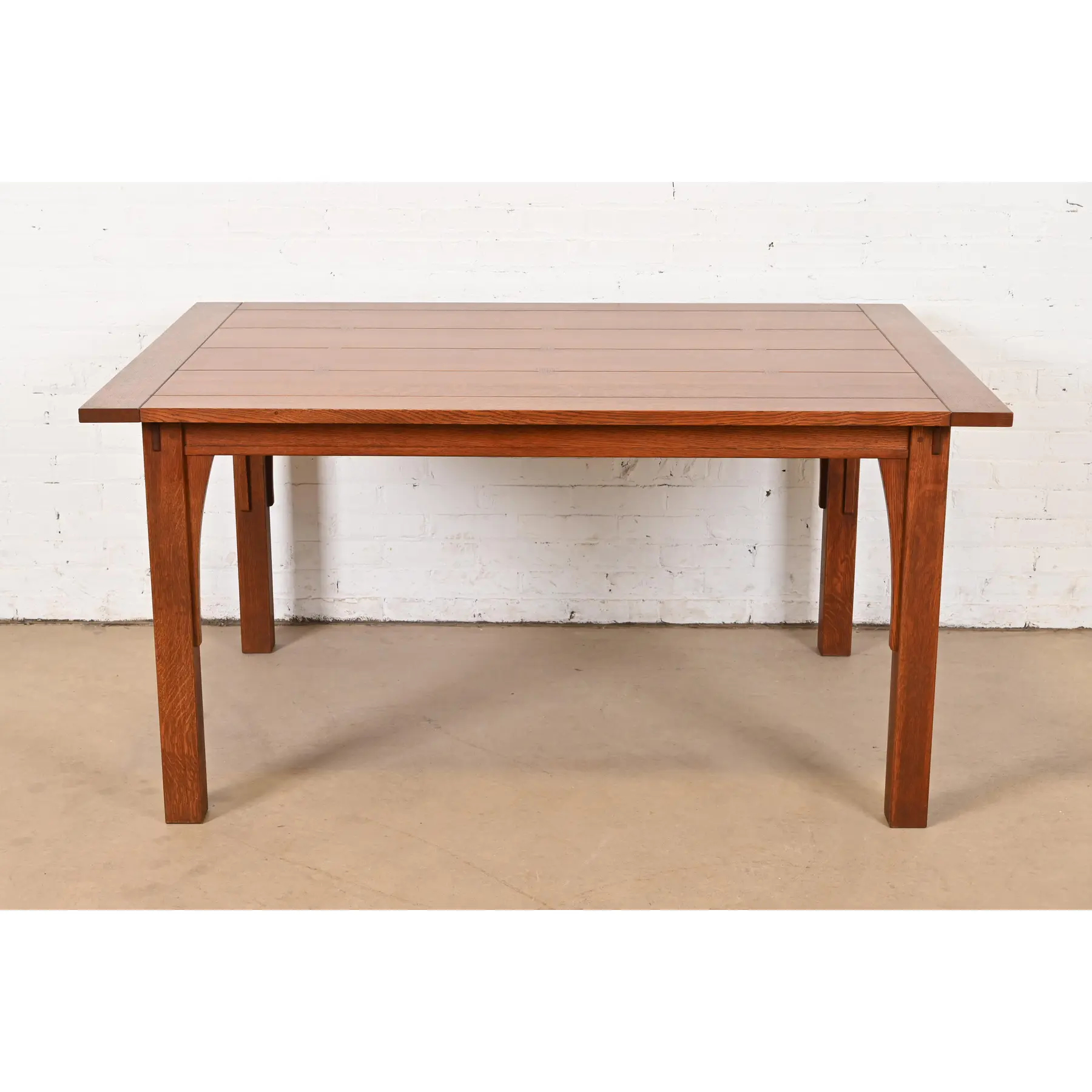 Stickley Mission Oak Arts & Crafts Extension Dining Table - Image 7