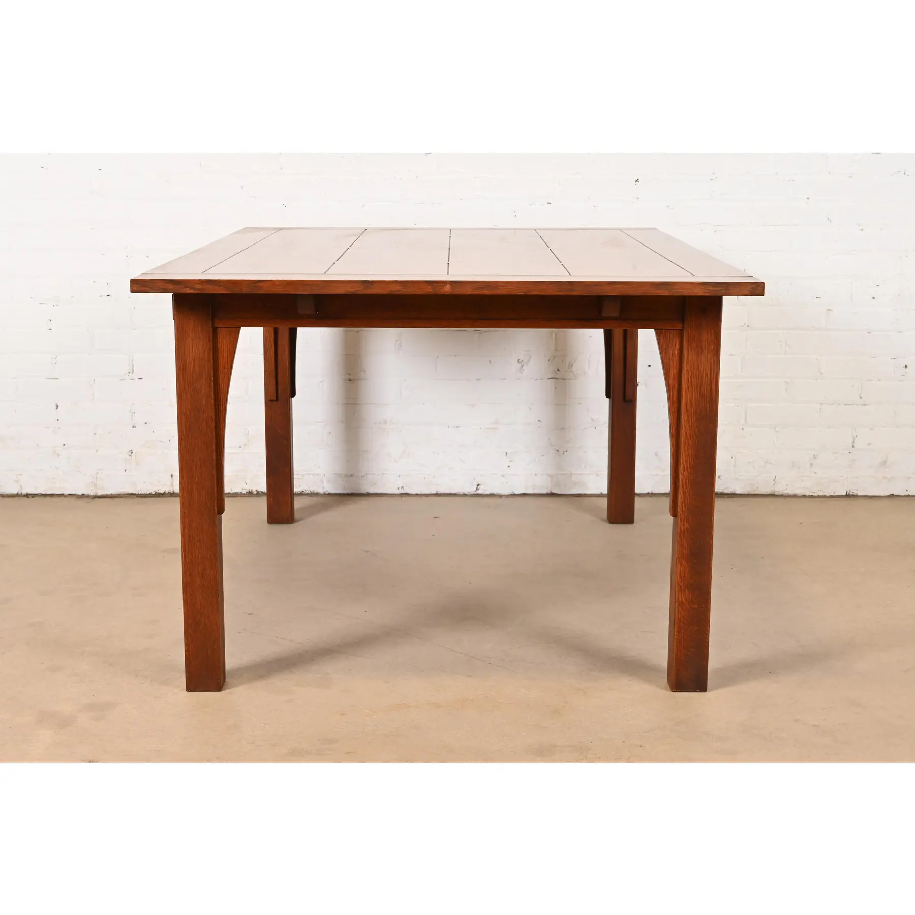 Stickley Mission Oak Arts & Crafts Extension Dining Table - Image 9
