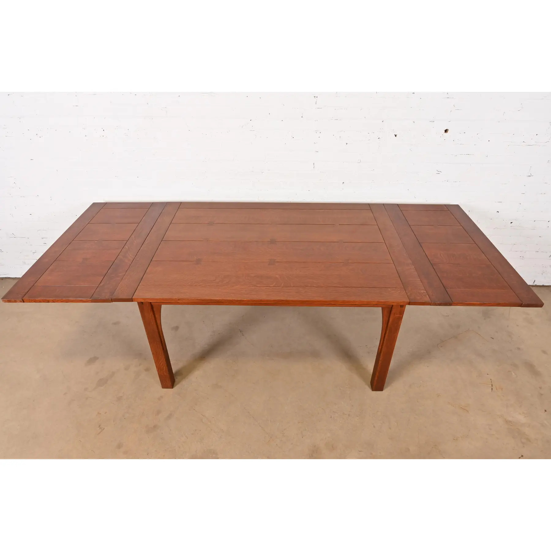 Stickley Mission Oak Arts & Crafts Extension Dining Table - Image 5