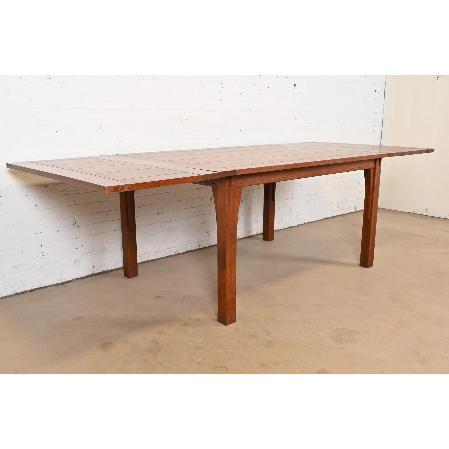 Stickley Mission Oak Arts & Crafts Extension Dining Table - Image 4
