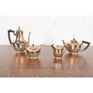 Tiffany & Co. Antique Art Deco Silver Plate Coffee or Tea Service Set