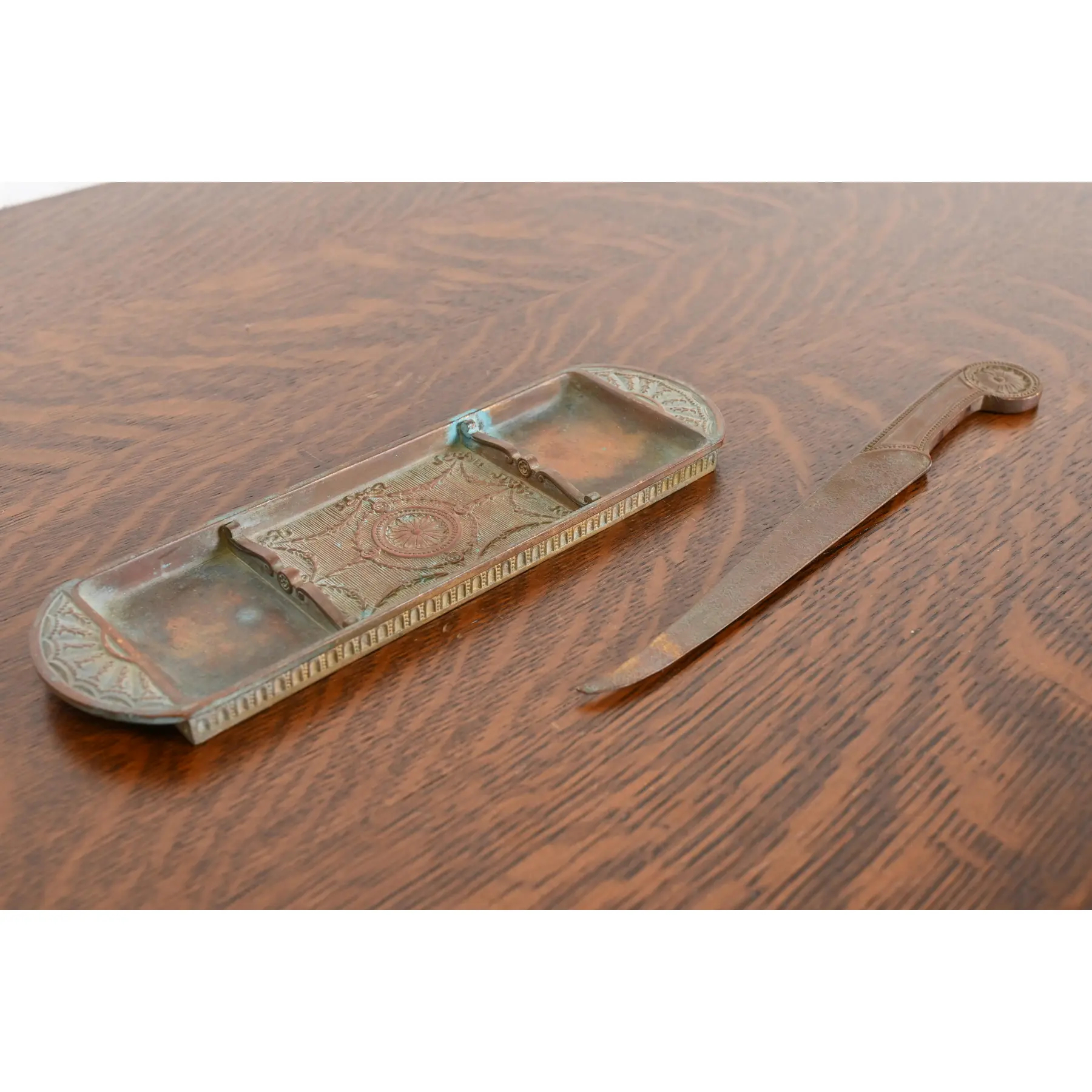 Tiffany Studios New York Adam Bronze Pen Tray - Image 11