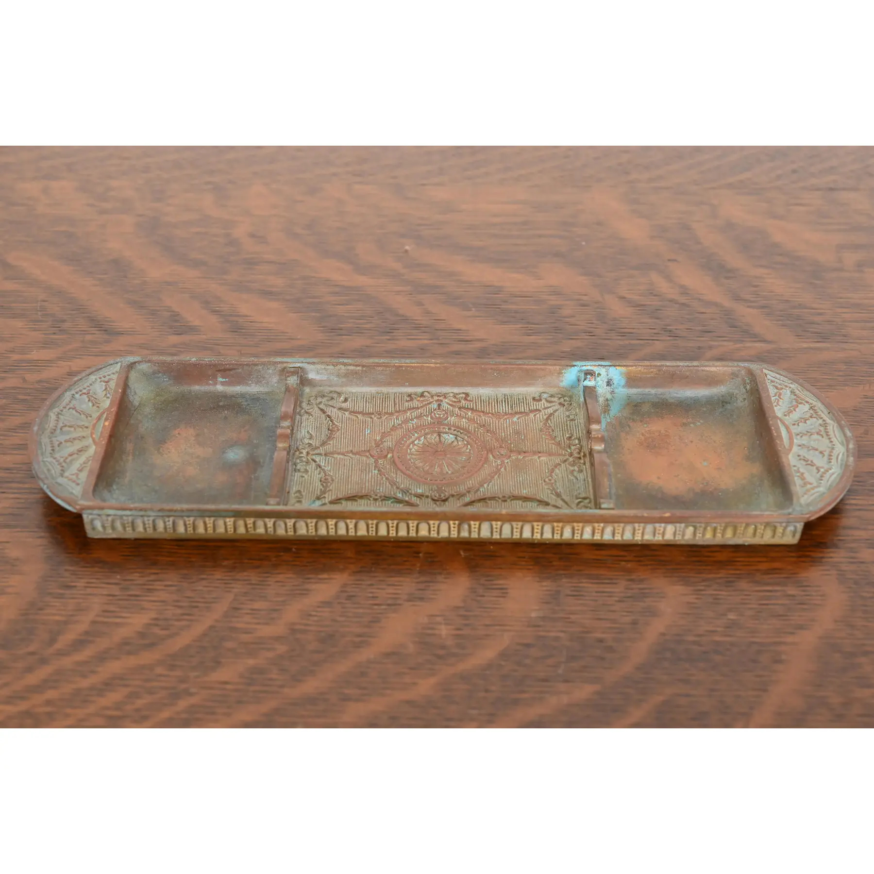 Tiffany Studios New York Adam Bronze Pen Tray - Image 2