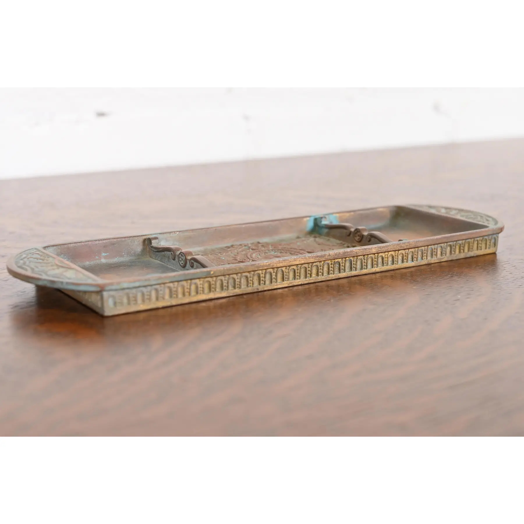 Tiffany Studios New York Adam Bronze Pen Tray - Image 4