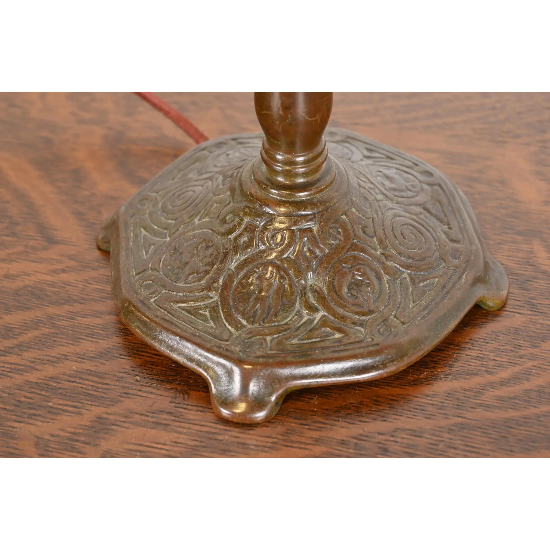 Tiffany Studios New York Zodiac Bronze Harp Desk Lamp - Image 9