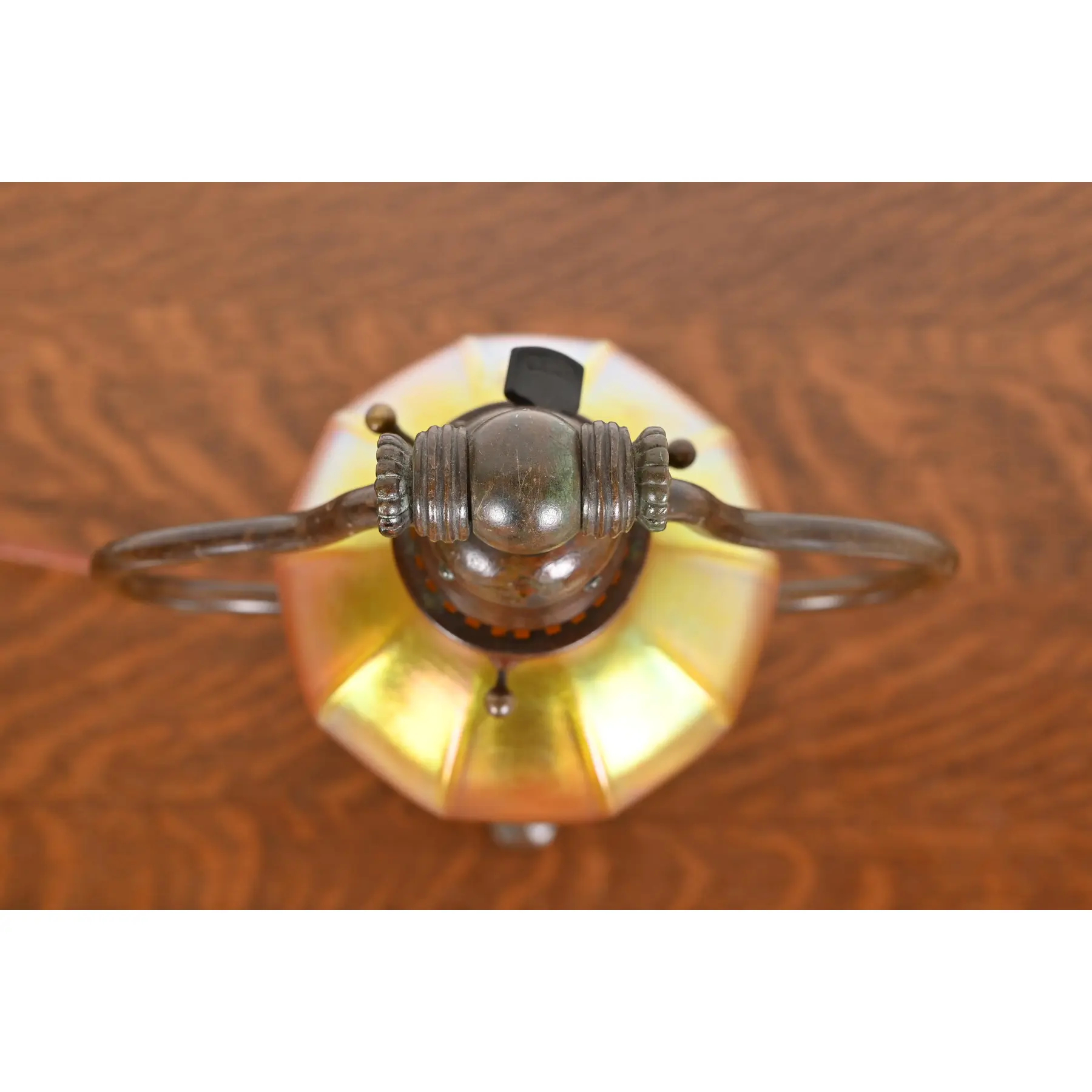 Tiffany Studios New York Zodiac Bronze Harp Desk Lamp - Image 6