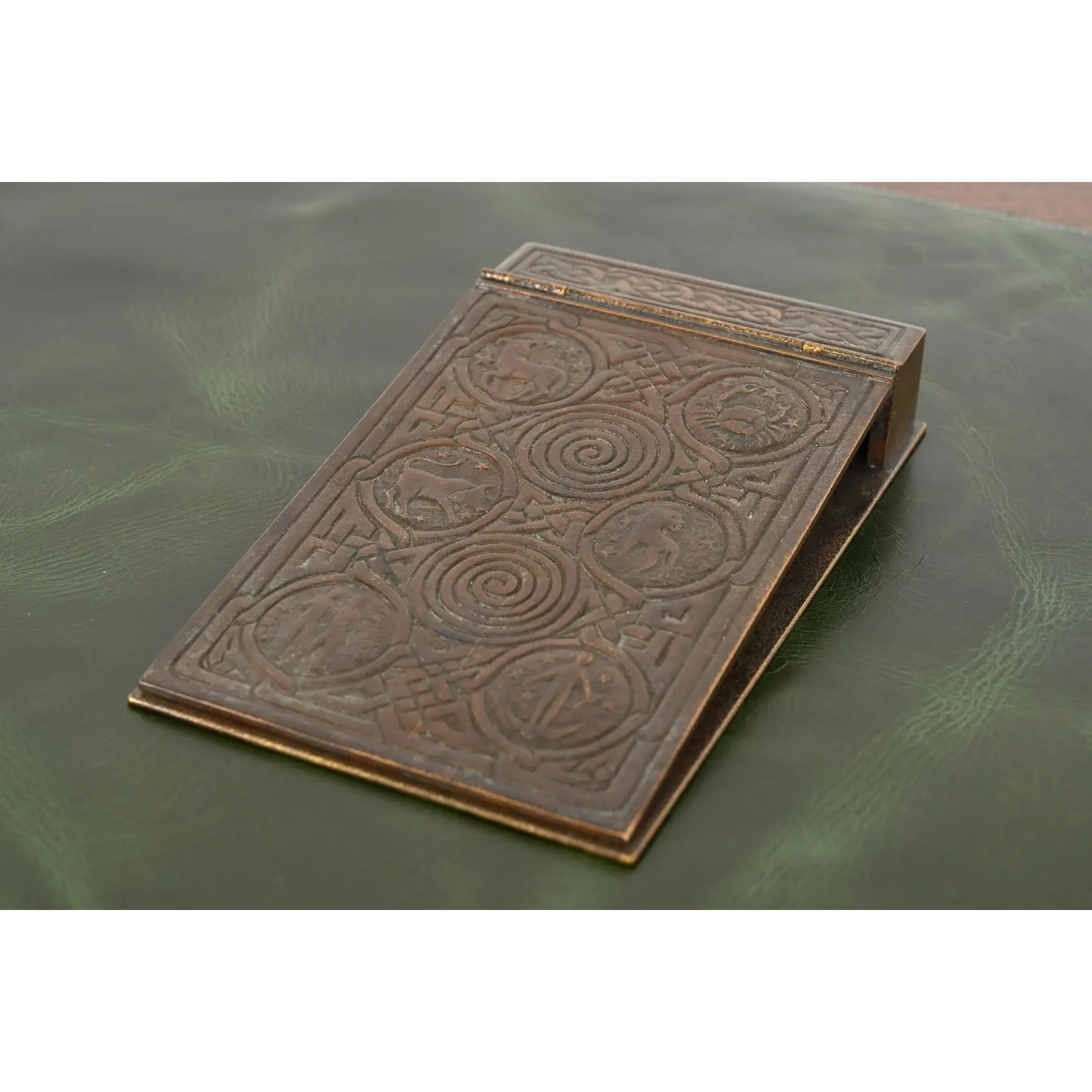 Tiffany Studios New York Zodiac Bronze Nine-Piece Desk Set, Circa 1910 - Image 8
