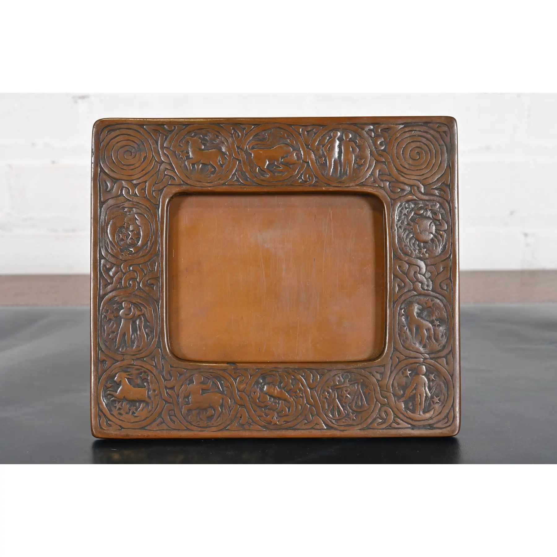 Tiffany Studios New York Zodiac Bronze Six-Piece Desk Set, Circa 1910 - Image 5