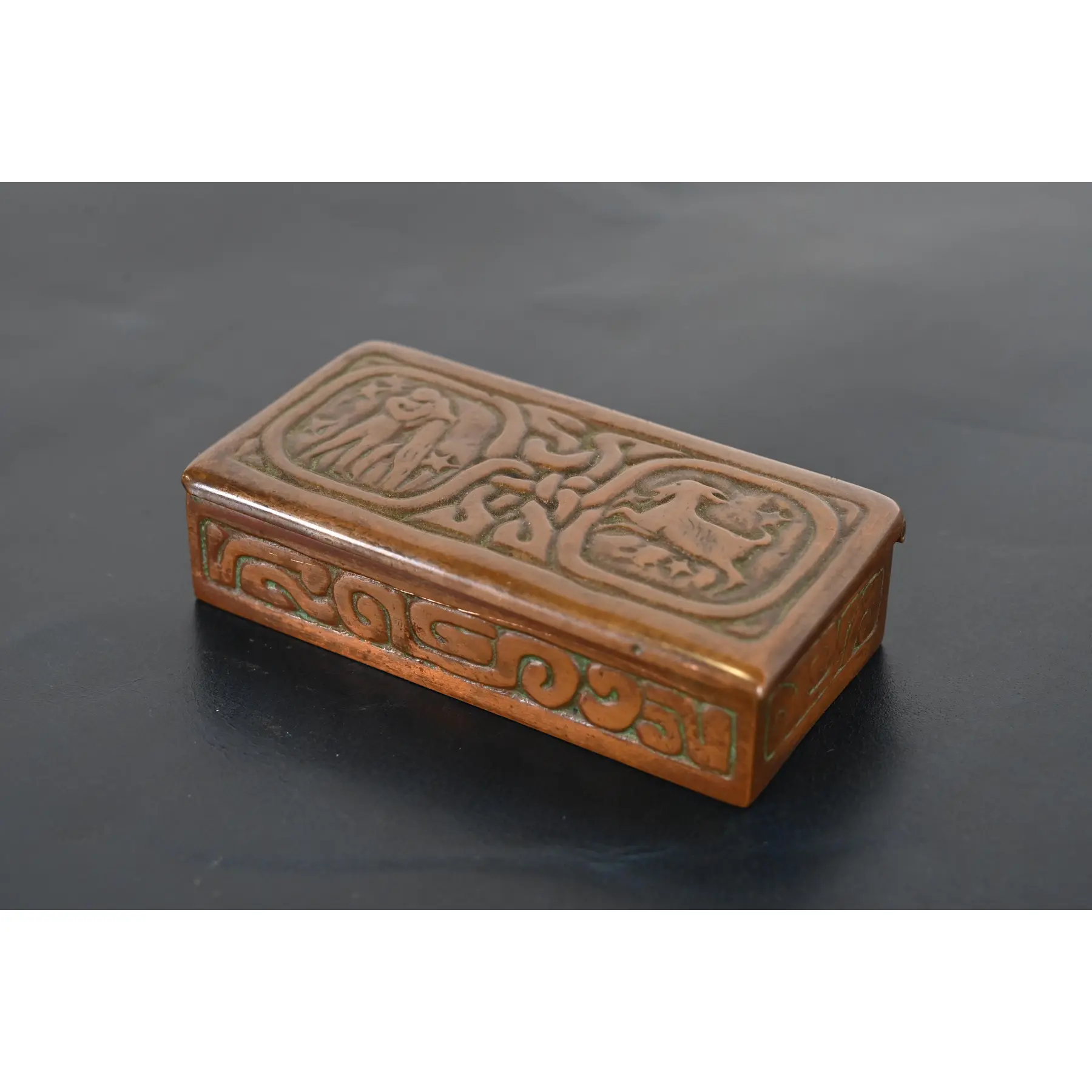 Tiffany Studios New York Zodiac Bronze Six-Piece Desk Set, Circa 1910 - Image 6
