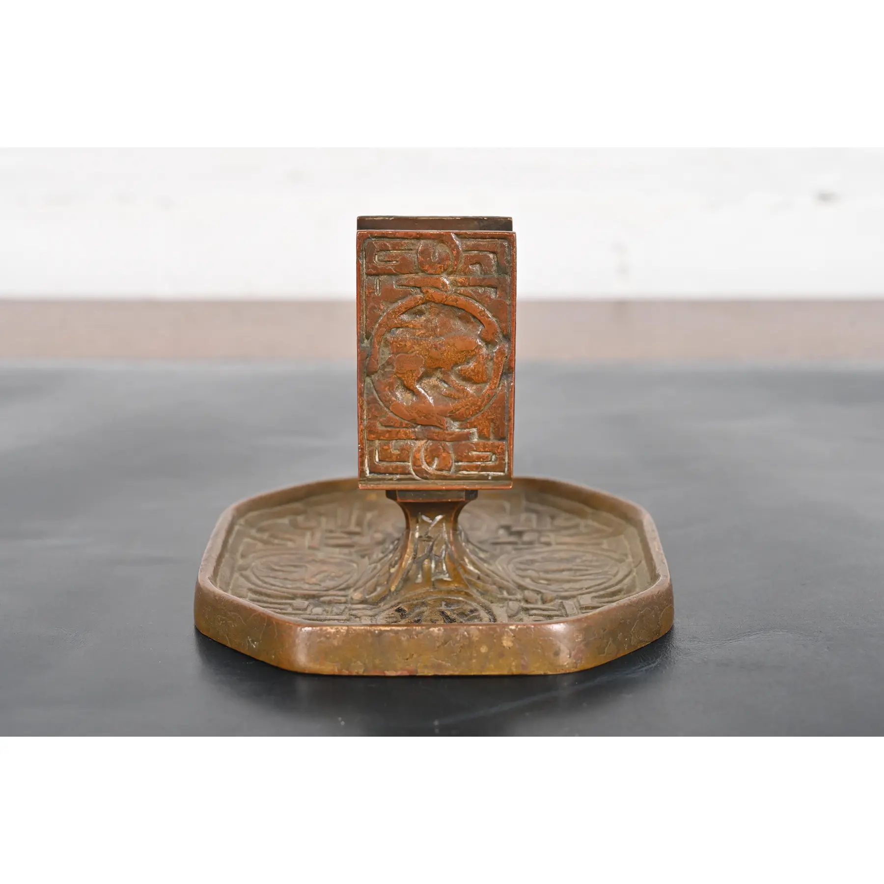Tiffany Studios New York Zodiac Bronze Six-Piece Desk Set, Circa 1910 - Image 9