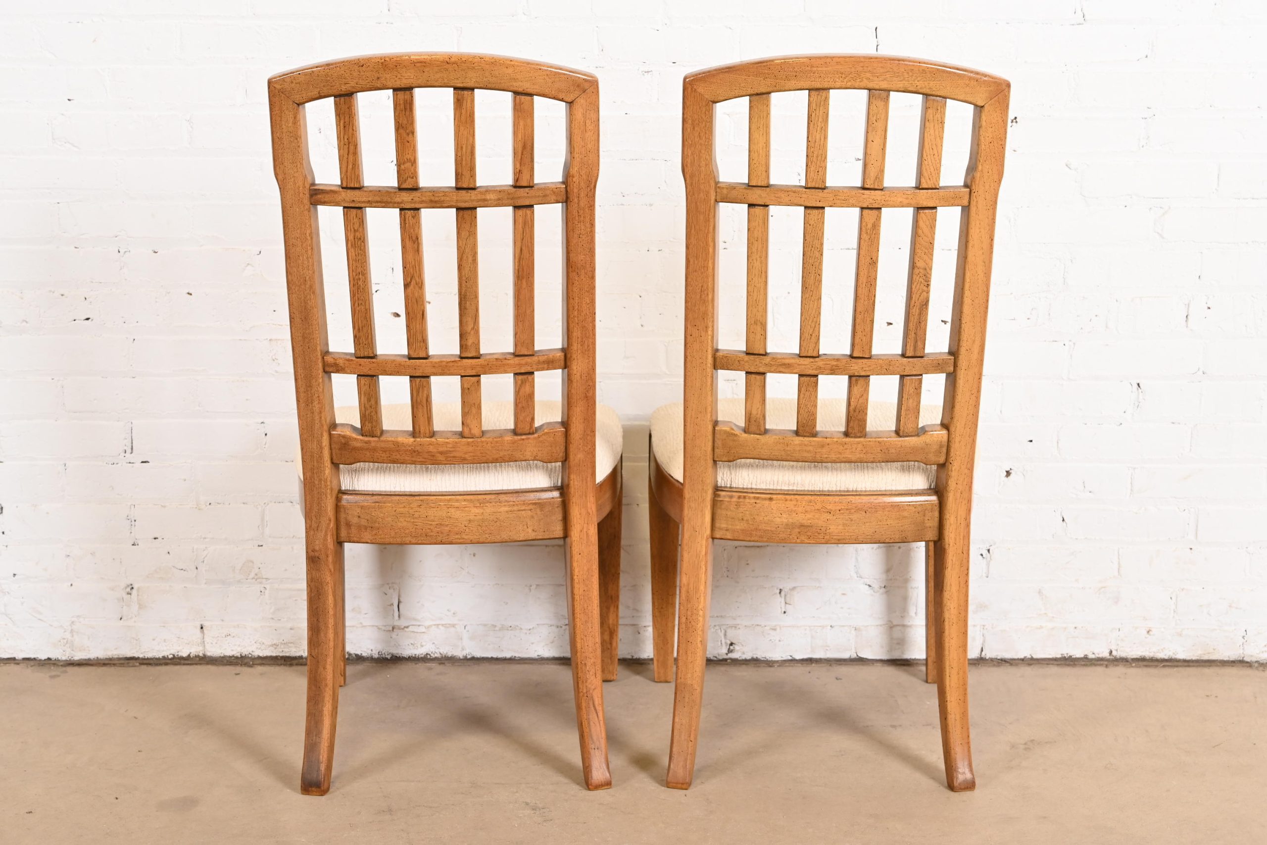 Thomasville French Regency Louis XVI Carved Walnut Dining Chairs, Set of Eight - Image 10