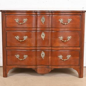 Drexel Heritage French Provincial Louis XV Carved Fruitwood Chest of Drawers