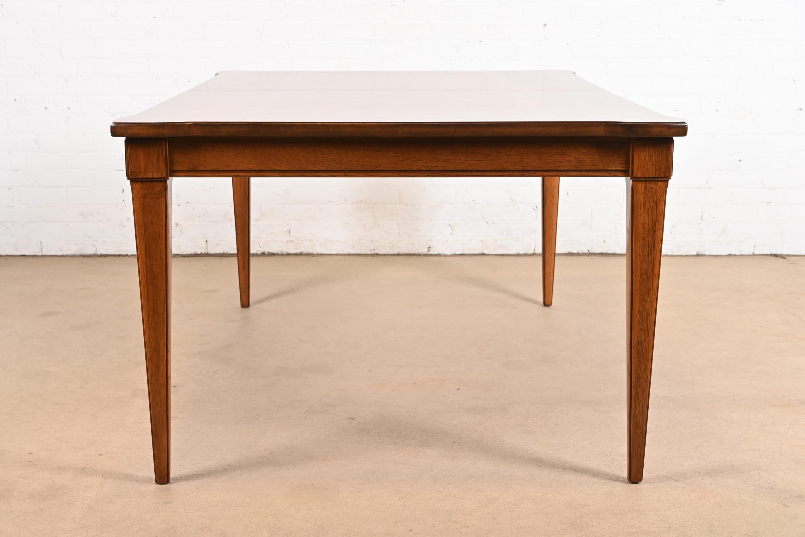 Thomasville French Regency Louis XVI Pecan Wood Extension Dining Table, Newly Refinished - Image 11